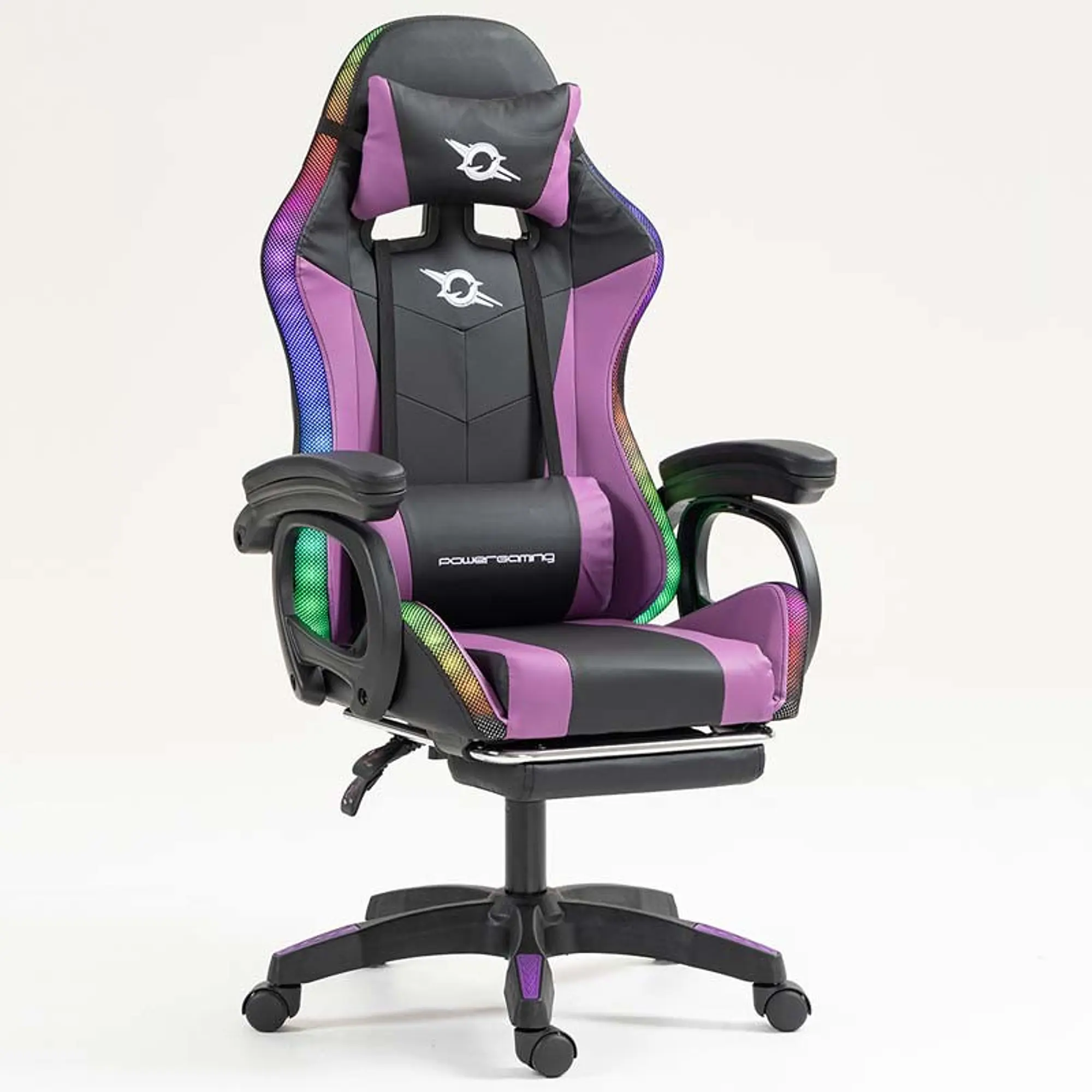 Cadeira Gaming PowerGaming LED RGB - C/ Apoio para os Pés 5