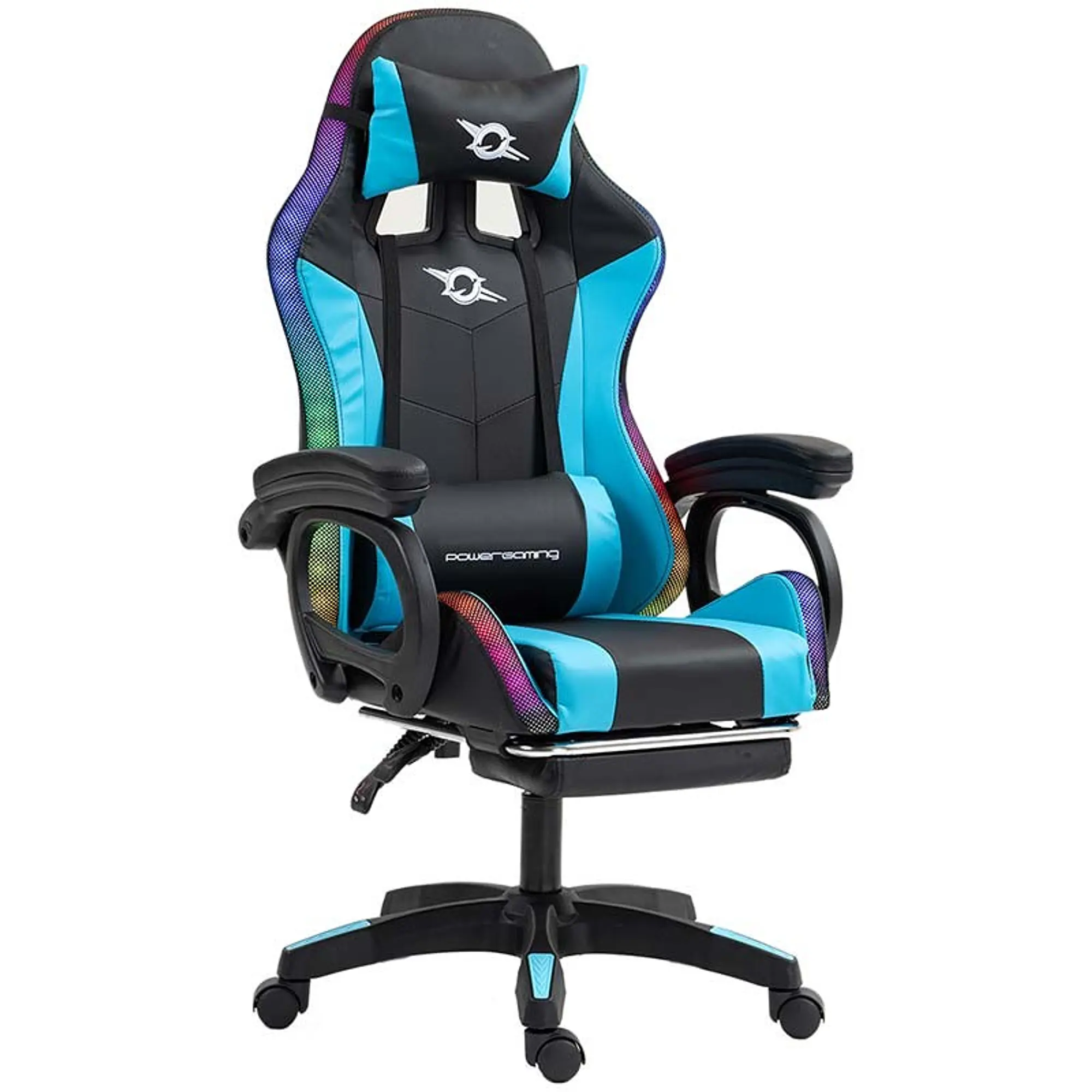 Cadeira Gaming PowerGaming LED RGB - C/ Apoio para os Pés 10