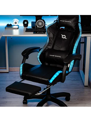 Cadeira Gaming PowerGaming LED RGB - C/ Apoio para os Pés