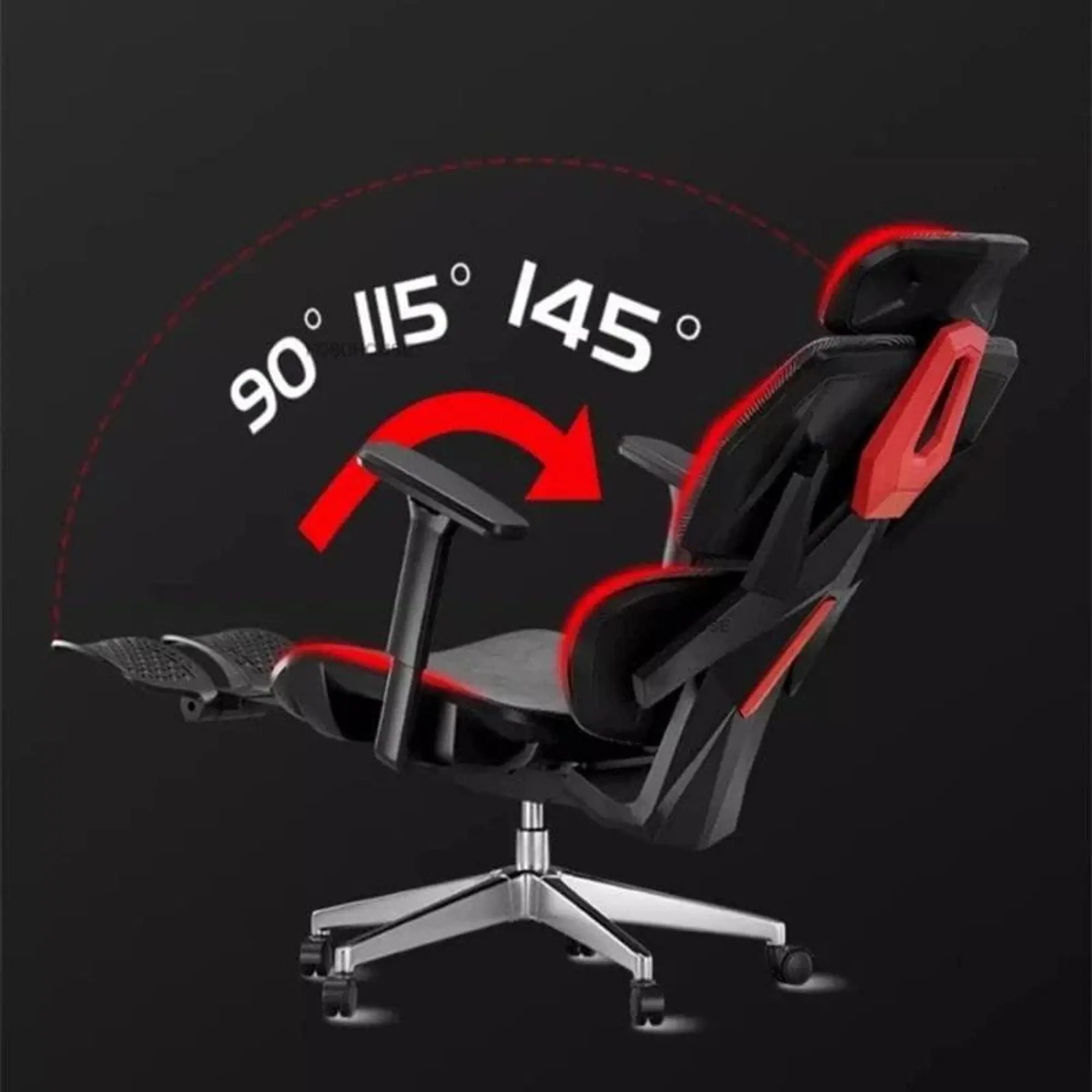 Cadeira Gaming Ergonómica Crato Cinzenta 6