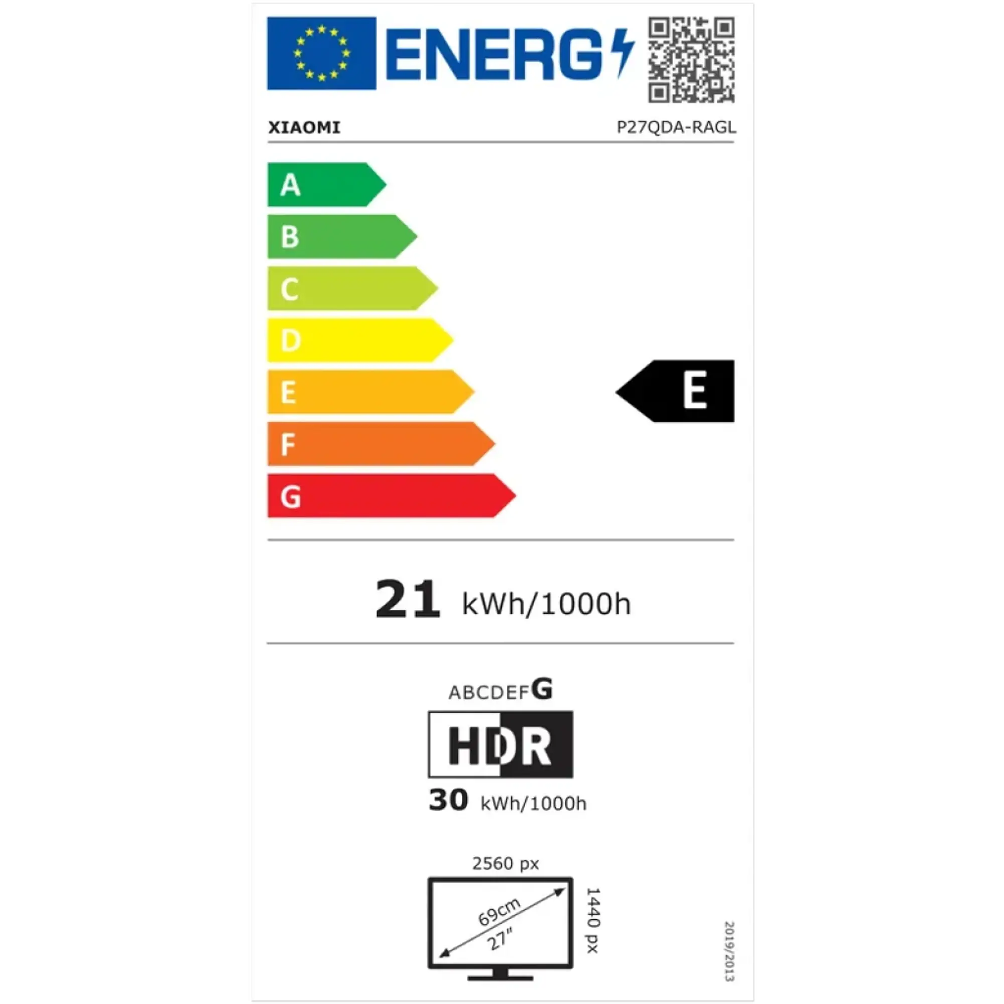 Monitor Xiaomi Mi  A27i 27” Full HD IPS 100 Hz 8