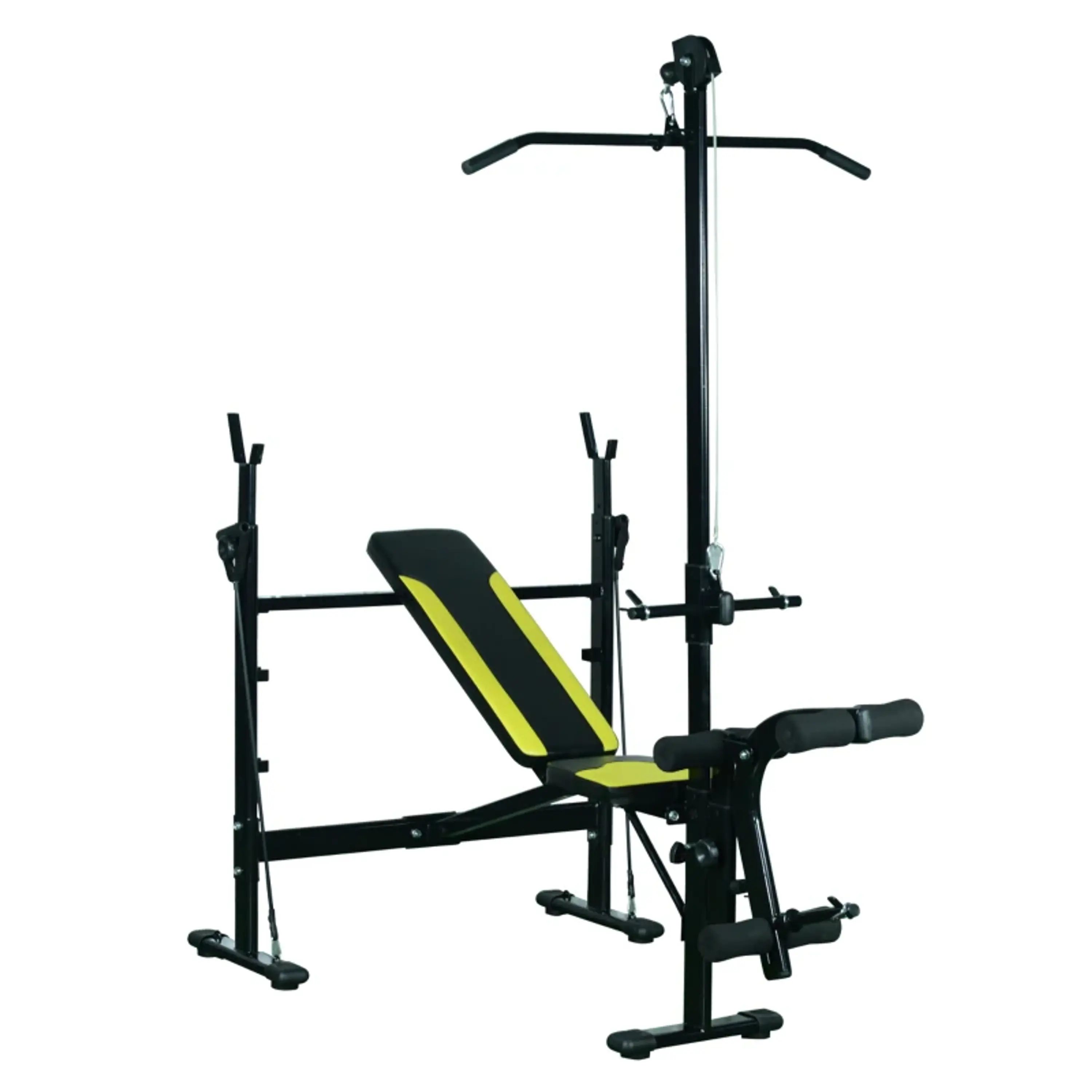 Banco de pesos reclinável multifuncional para treinamento e musculação 175x110x202 cm 1