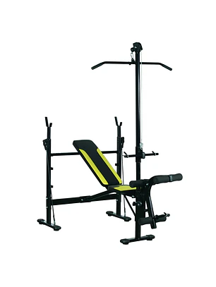 Banco de pesos reclinável multifuncional para treinamento e musculação 175x110x202 cm