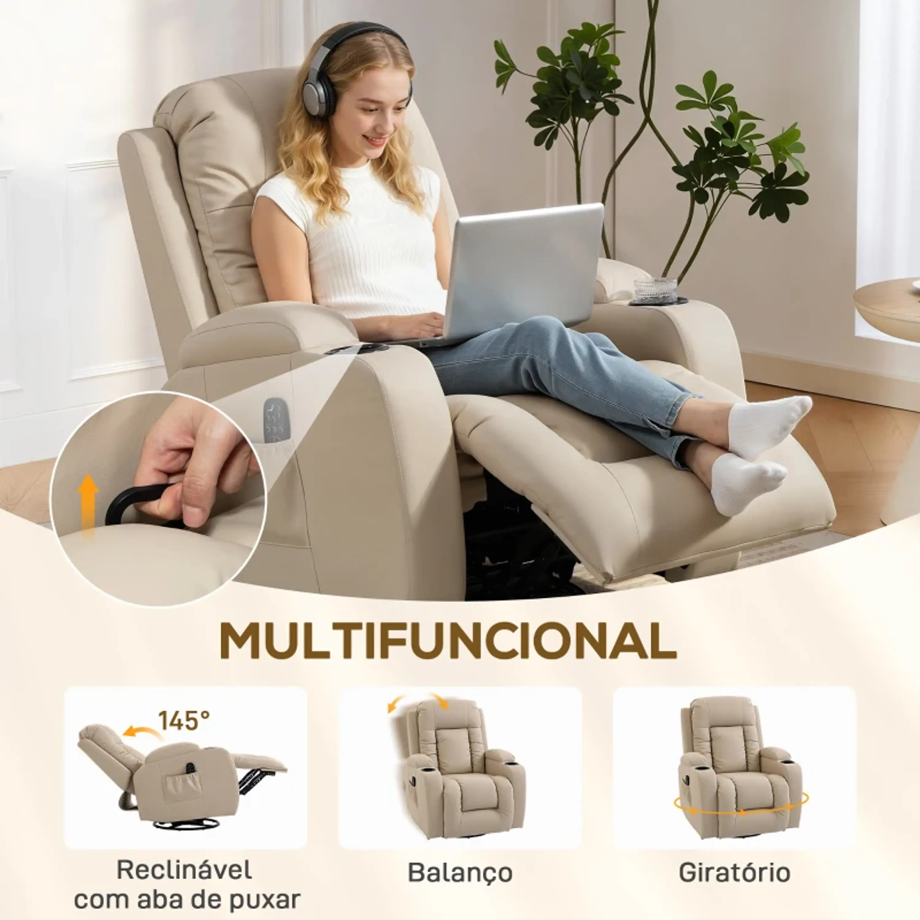Poltrona de Massagem por Vibração com função de Aquecimento  5