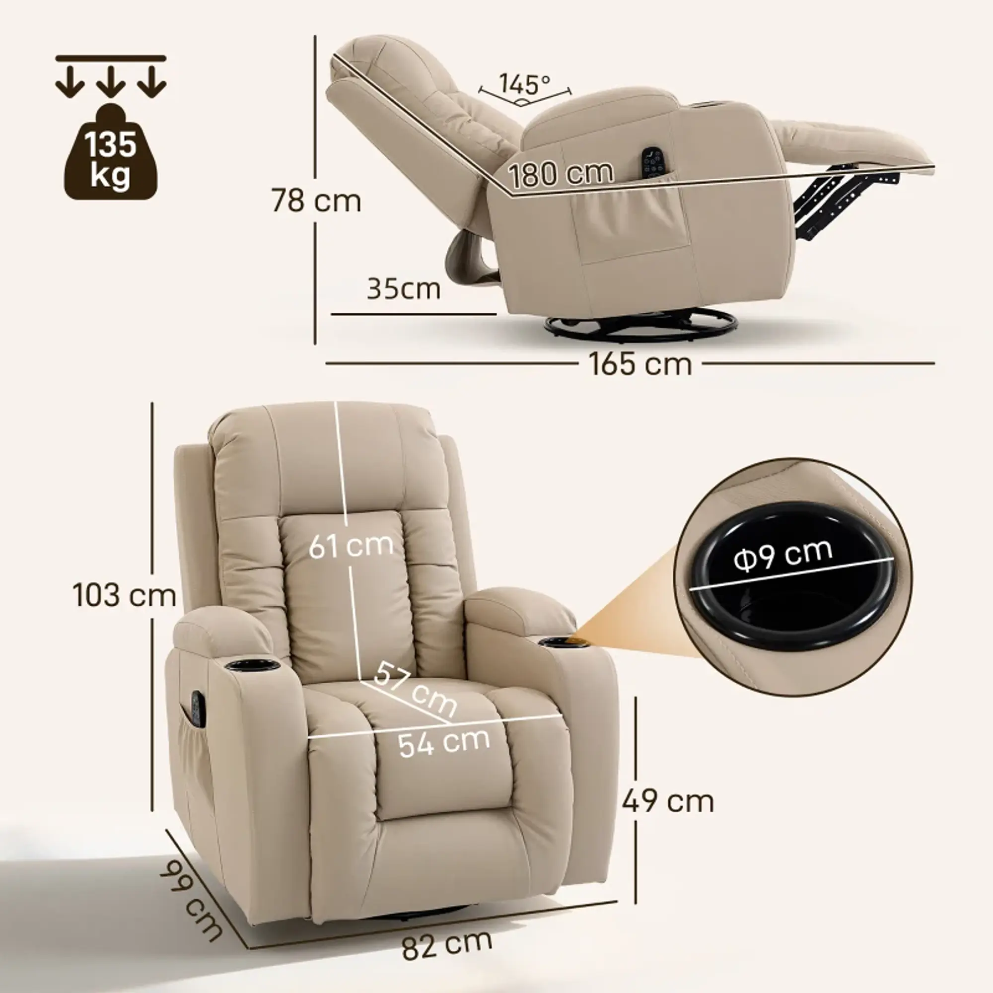 Poltrona de Massagem por Vibração com função de Aquecimento  6
