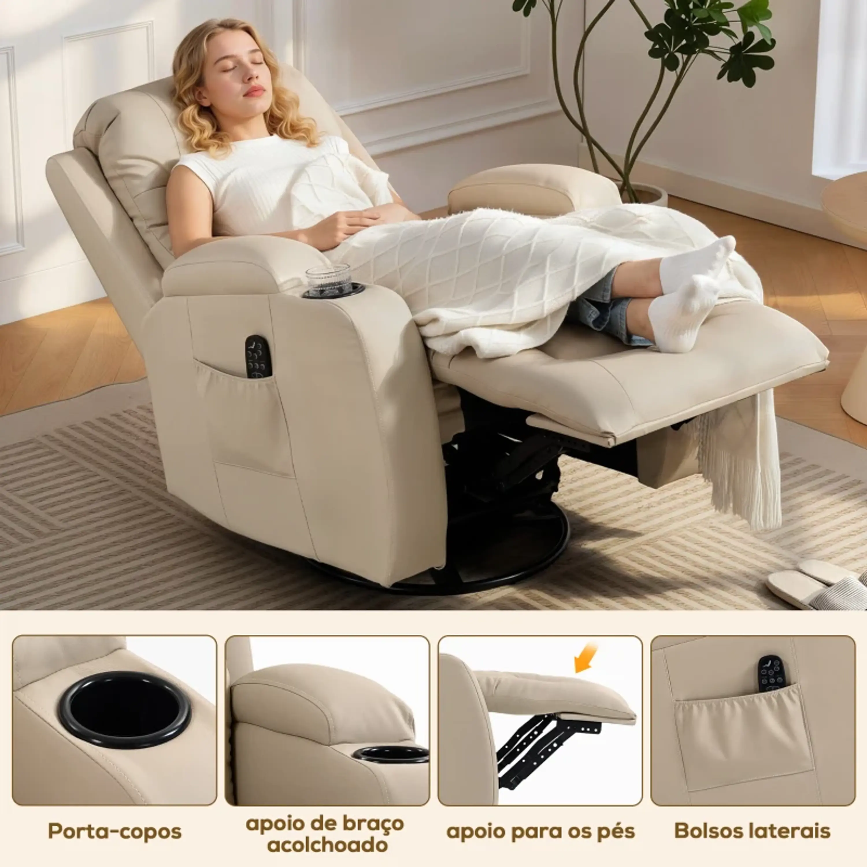 Poltrona de Massagem por Vibração com função de Aquecimento  2