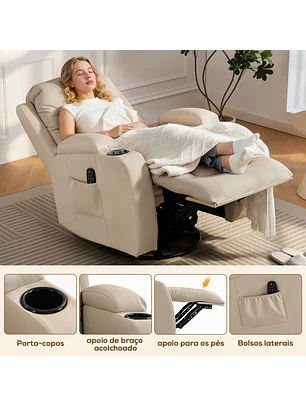Poltrona de Massagem por Vibração com função de Aquecimento 