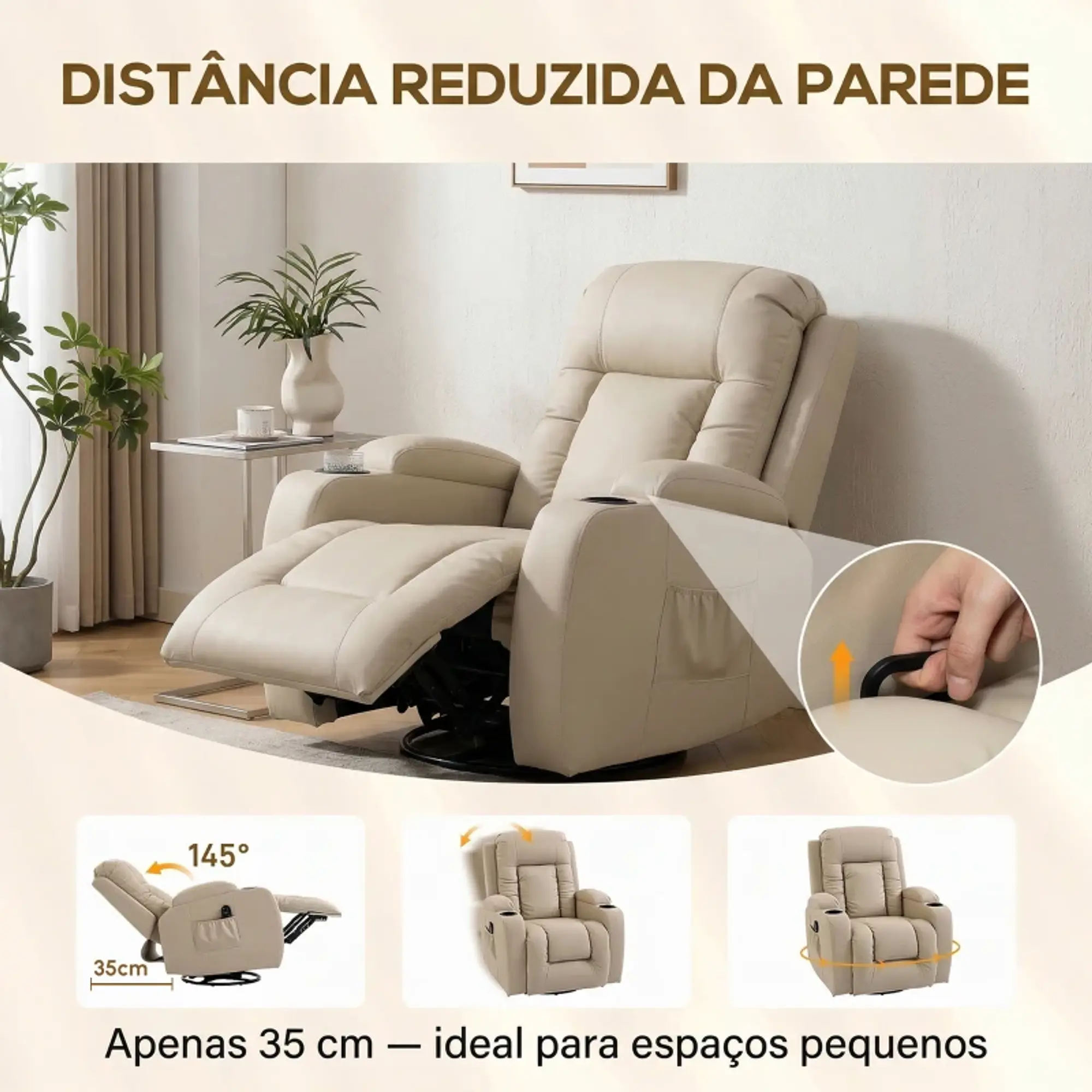 Poltrona de Massagem por Vibração com função de Aquecimento  12