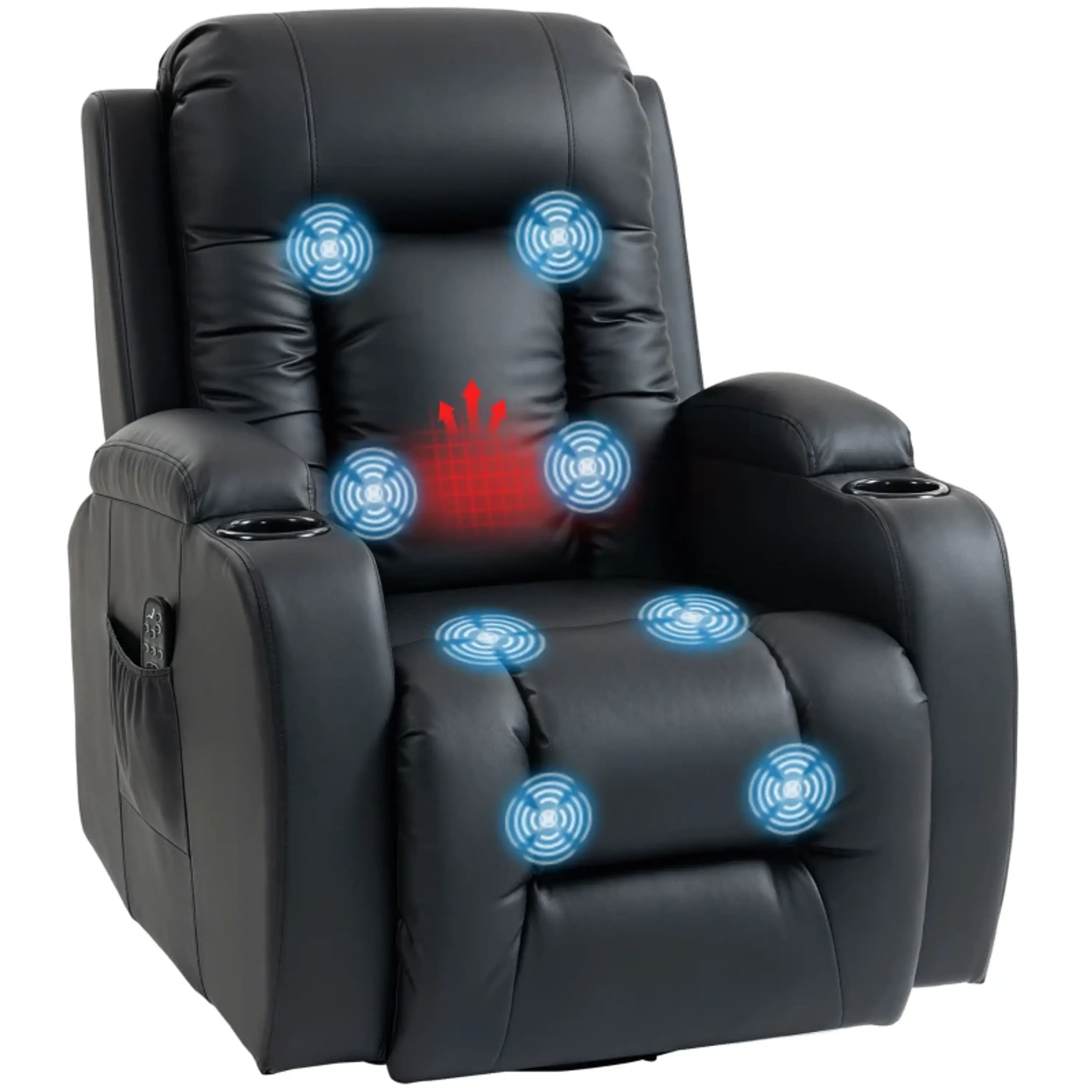 Poltrona de Massagem Reclinável até 145° com Vibração e Função de Aquecimento  1