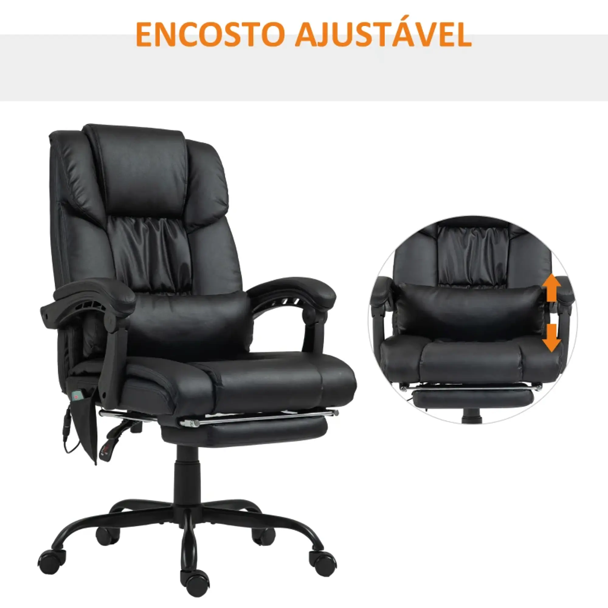 Cadeira de Escritório com 6 pontos de vibração  10