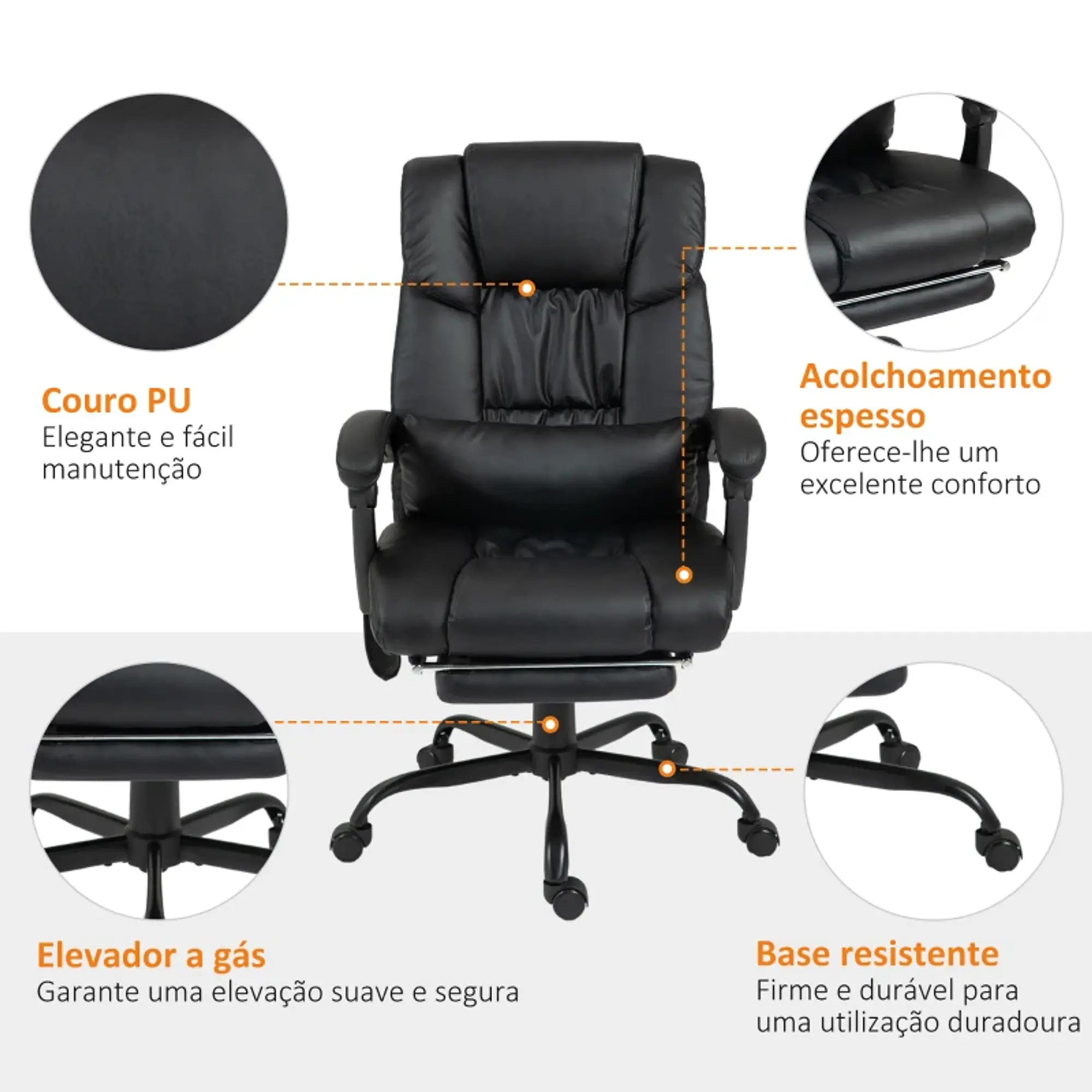 Cadeira de Escritório com 6 pontos de vibração  12