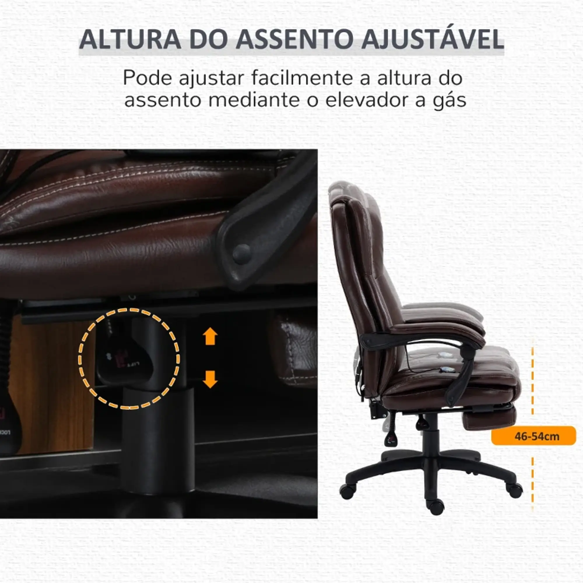 Cadeira de Escritório  6 Pontos de Massagem 8