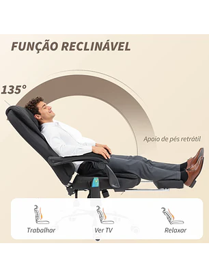 Cadeira de Massagem com 6 Pontos de Vibração.