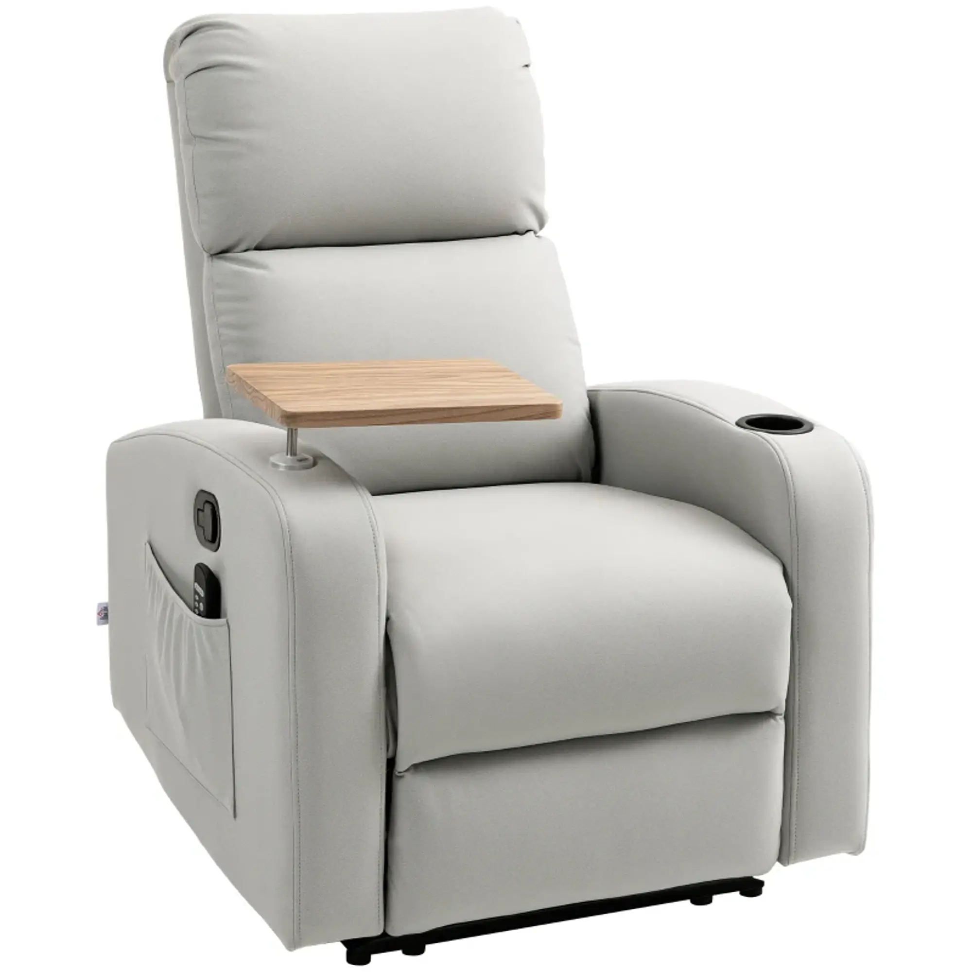 Poltrona de Massagem de Vibração Reclinação 145° com mesa de apoio 3
