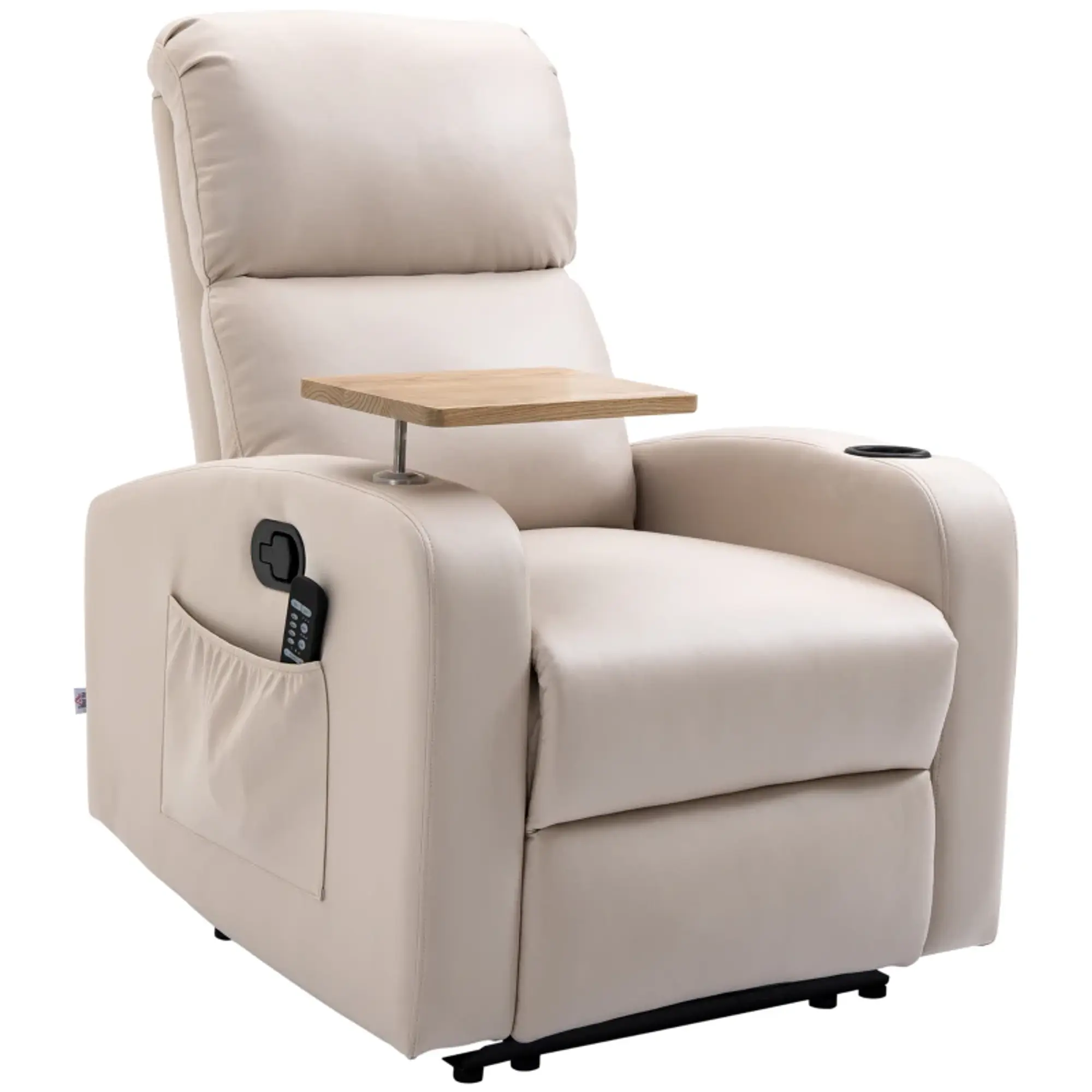 Poltrona de Massagem de Vibração Reclinação 145° com mesa de apoio 1