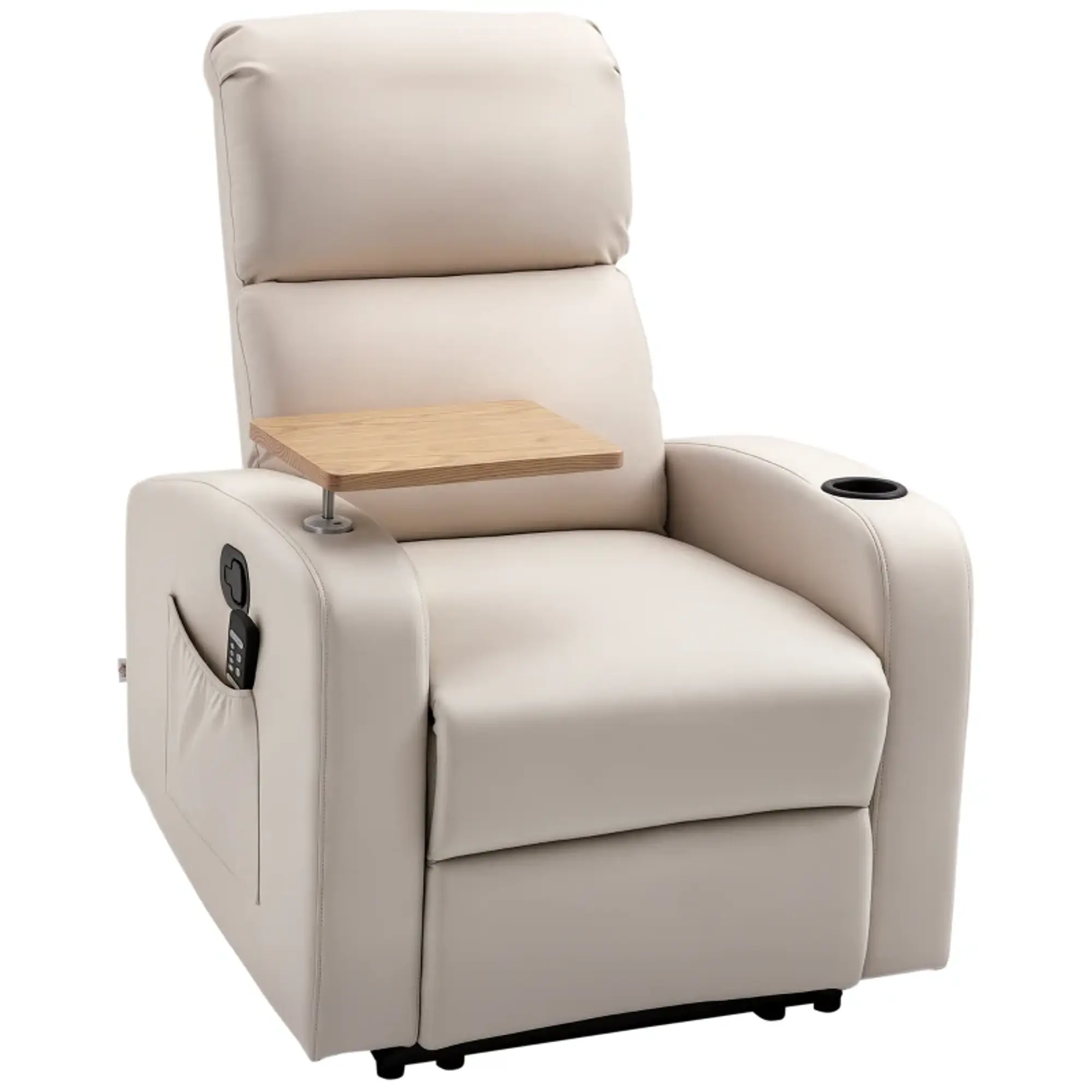 Poltrona de Massagem de Vibração Reclinação 145° com mesa de apoio 12