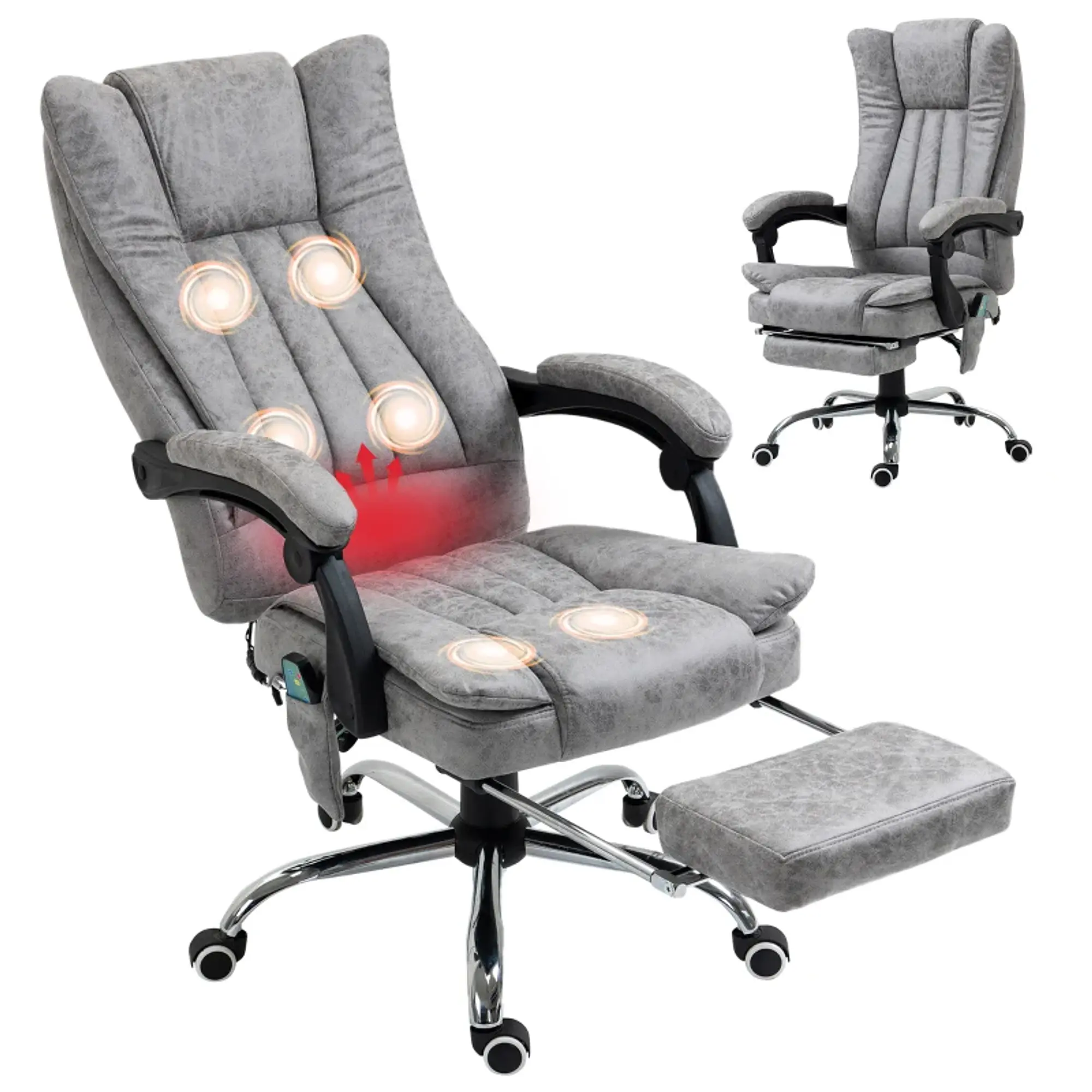 Cadeira de Escritório com 6 Pontos de Massagem 135º 13