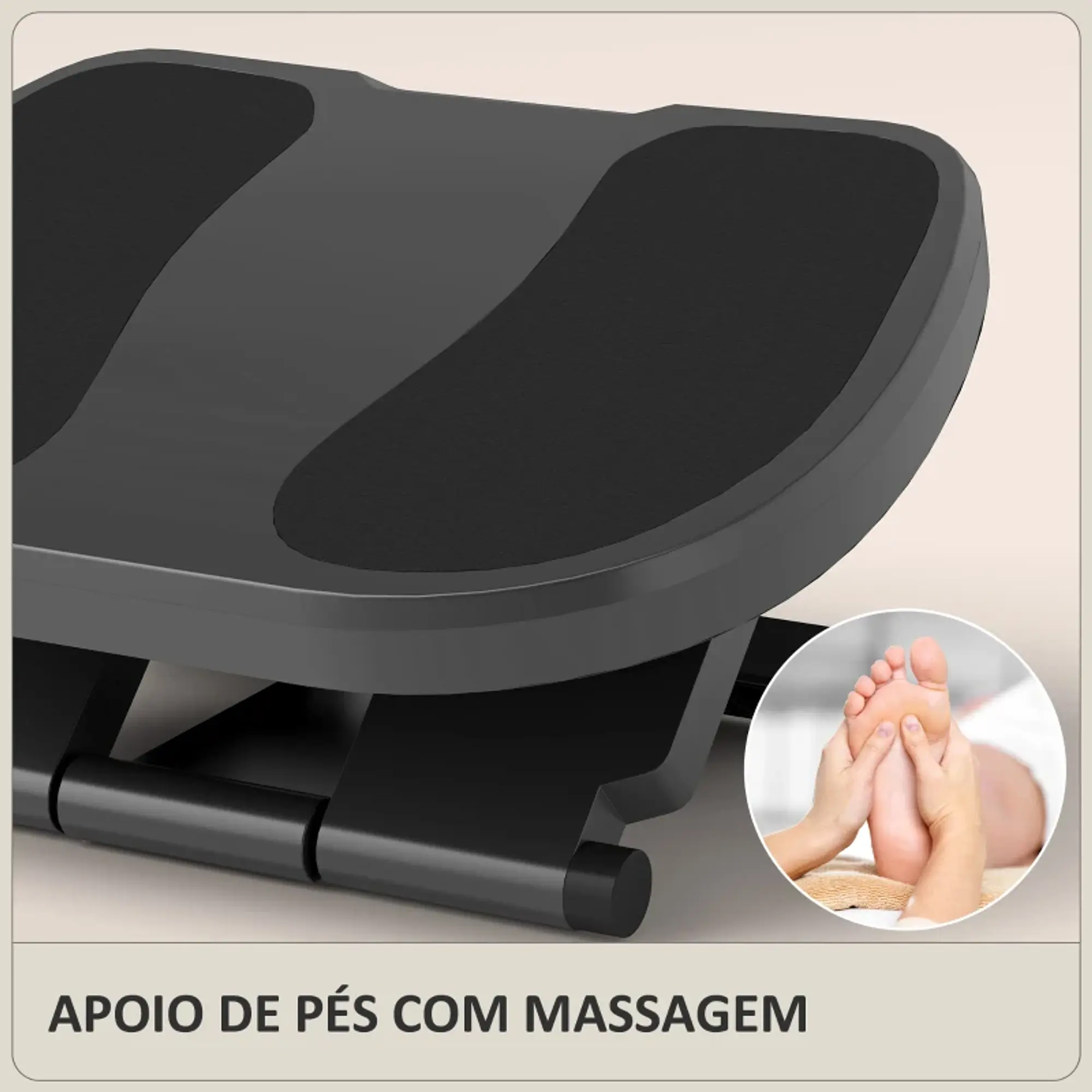 Apoio para os Pés com Superfície Texturizada Inclinação de 0-30° Massagem e Altura Ajustável em 3 Níveis  5