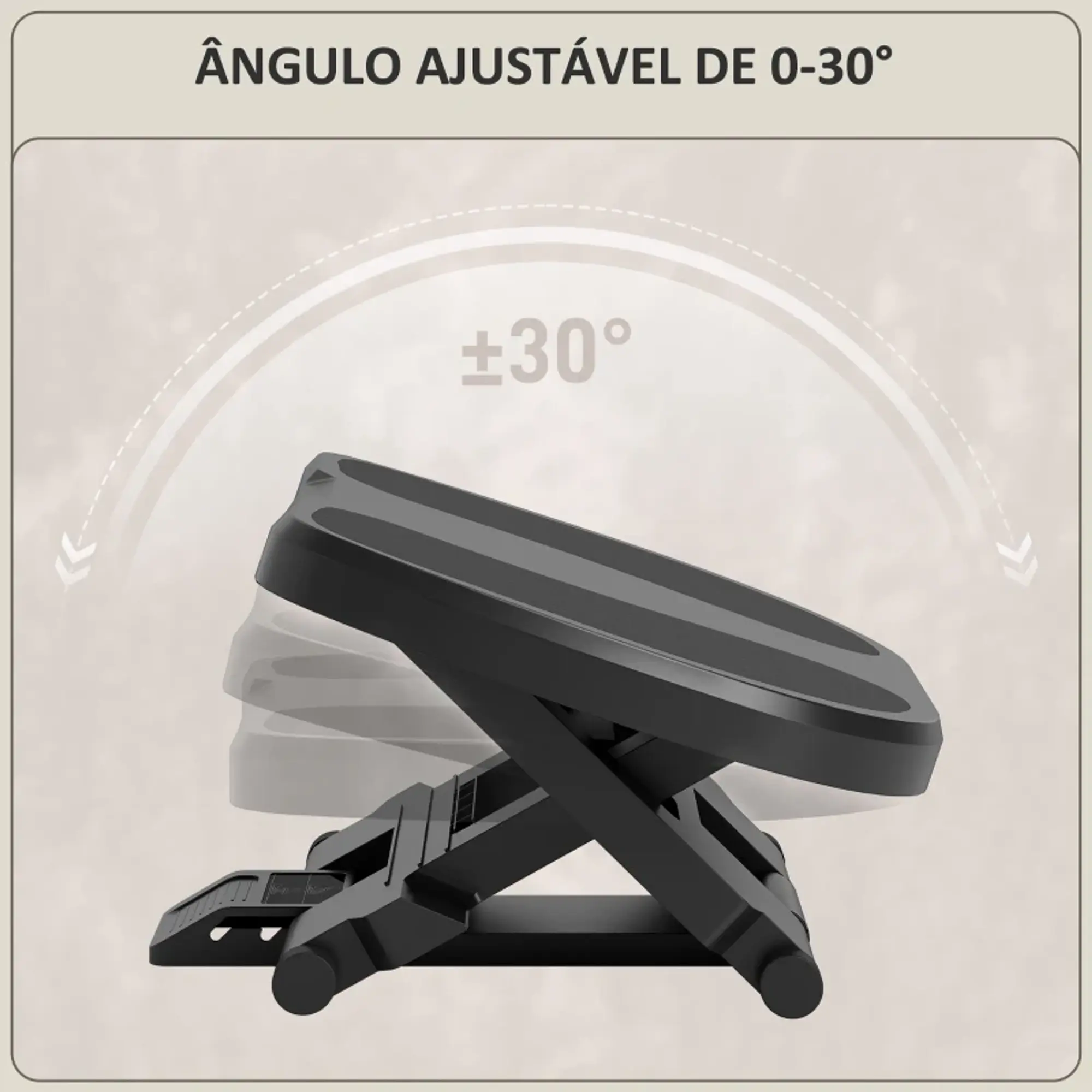 Apoio para os Pés com Superfície Texturizada Inclinação de 0-30° Massagem e Altura Ajustável em 3 Níveis  18