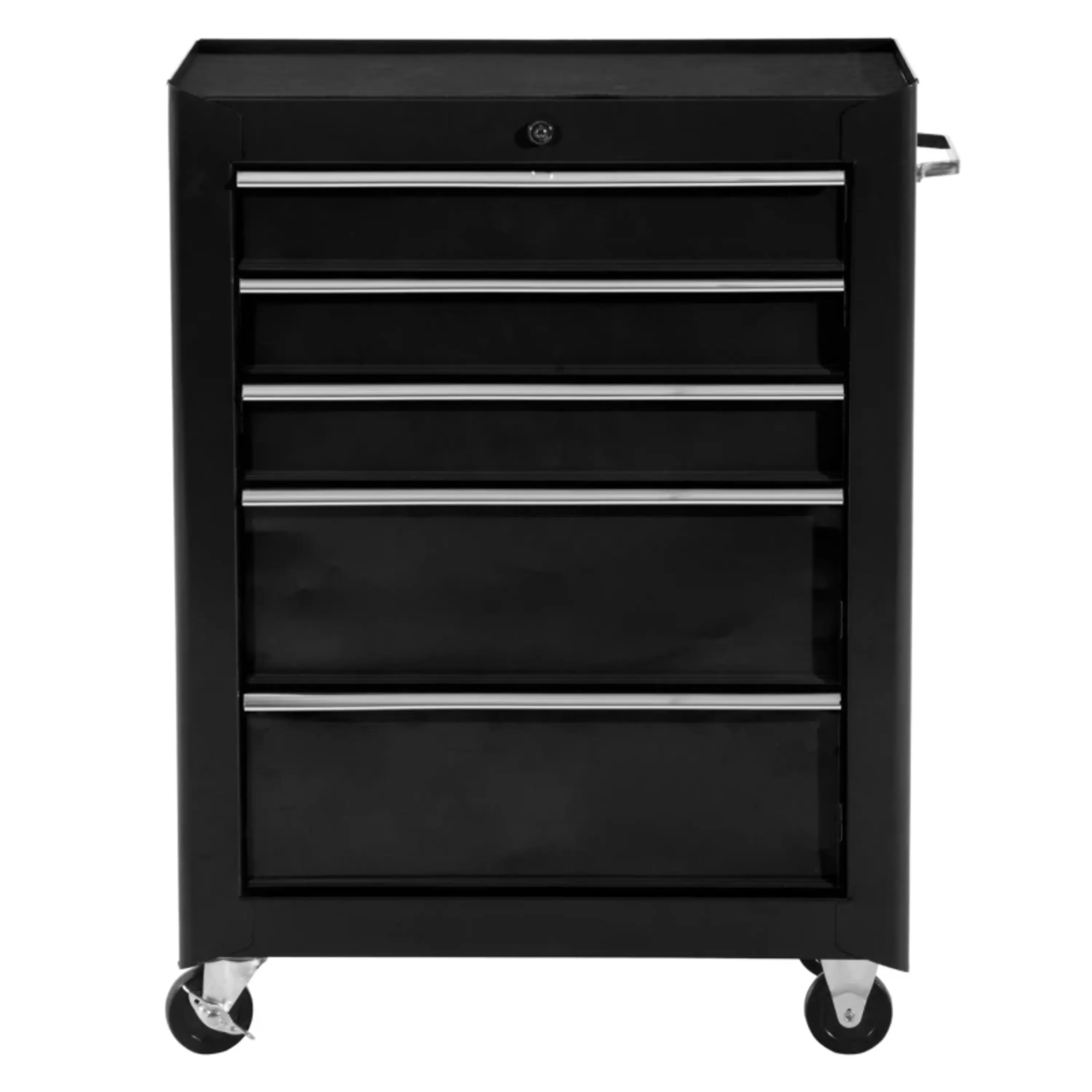 Carrinho de Ferramentas para Oficina com Rodas e 5 Gavetas Fechadura e Alça Lateral 61,5x33x85 cm 3