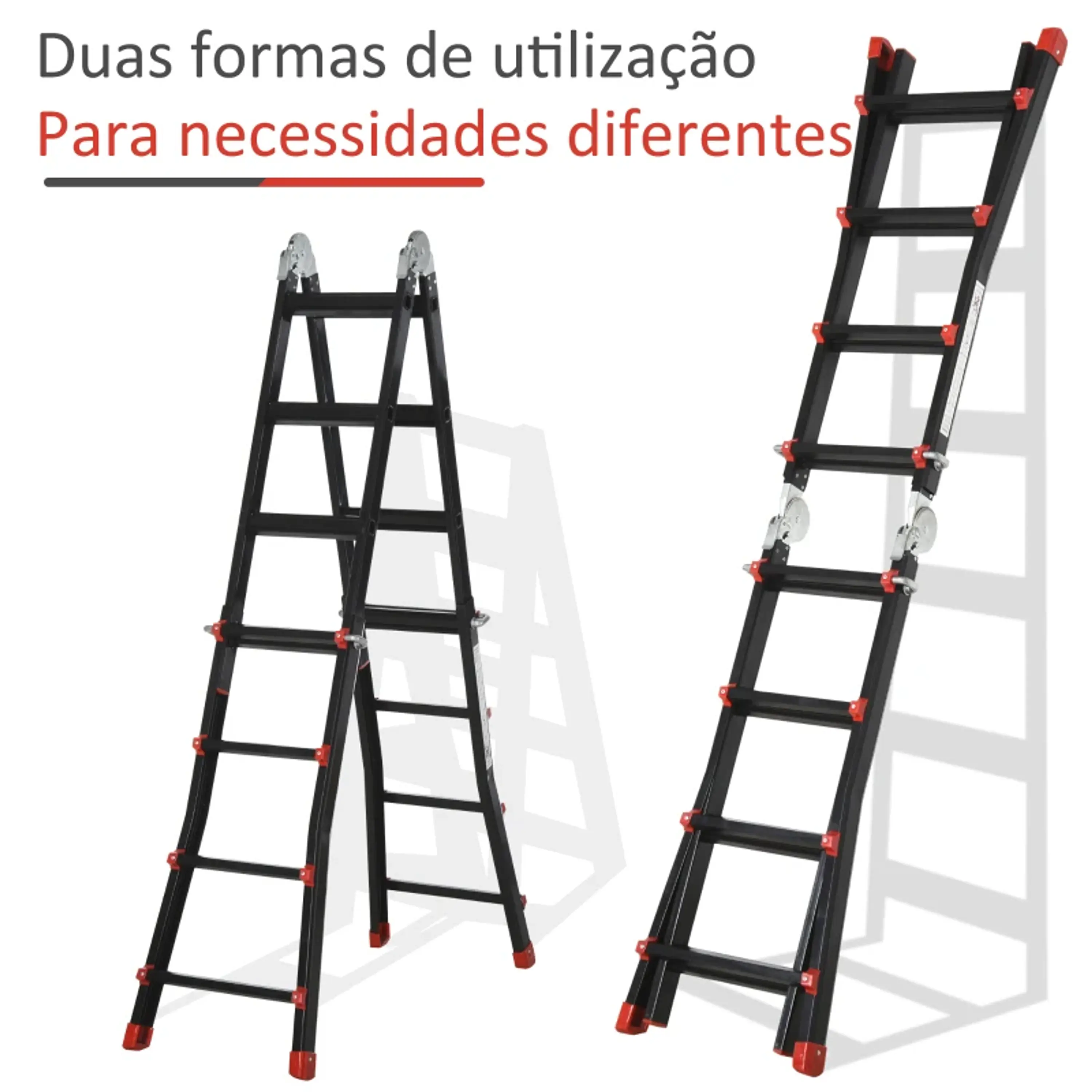 Escada Telescópica Extensível Dobrável   4