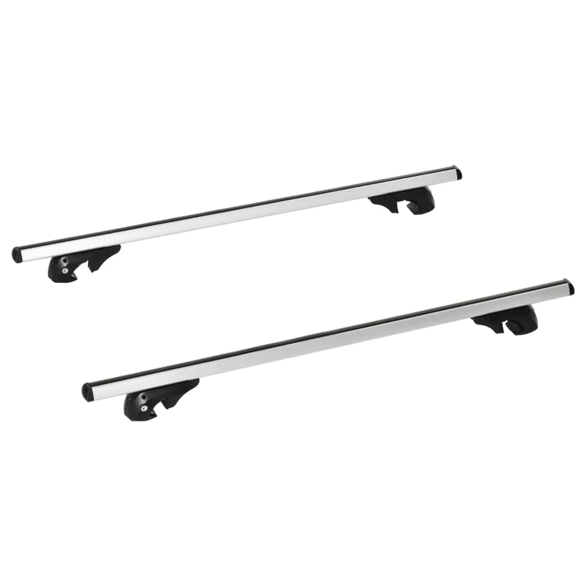 Barras de Tejadilho Universal para Carros Carris de Tejadilho com 123,5cm Trilho de Alumínio e Chave Carga 75kg Prata 10