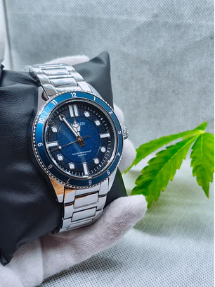Relógio Quartz Masculino em Aço Inóxidável - Curren Marine
