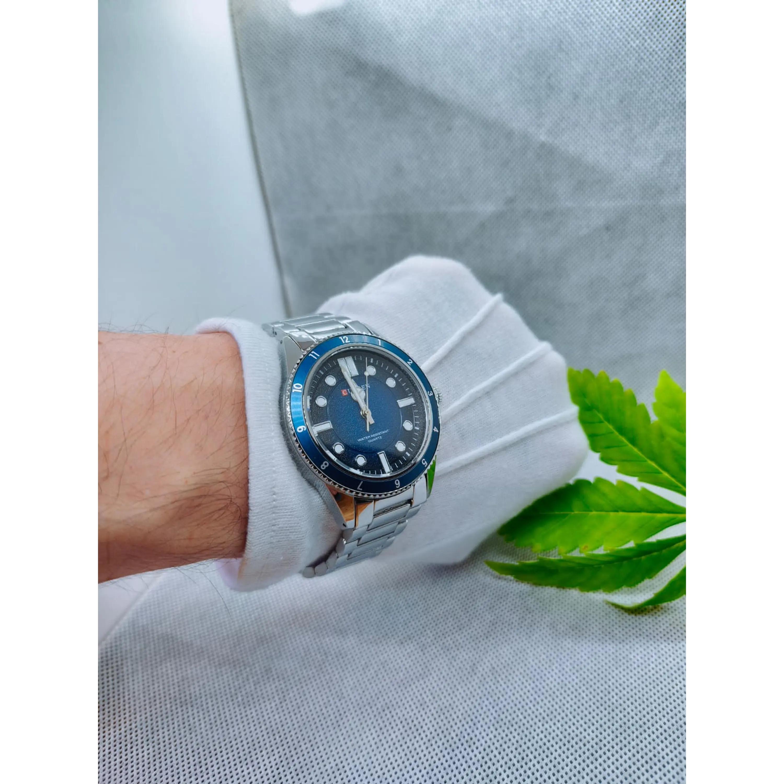 Relógio Quartz Masculino em Aço Inóxidável - Curren Marine 3