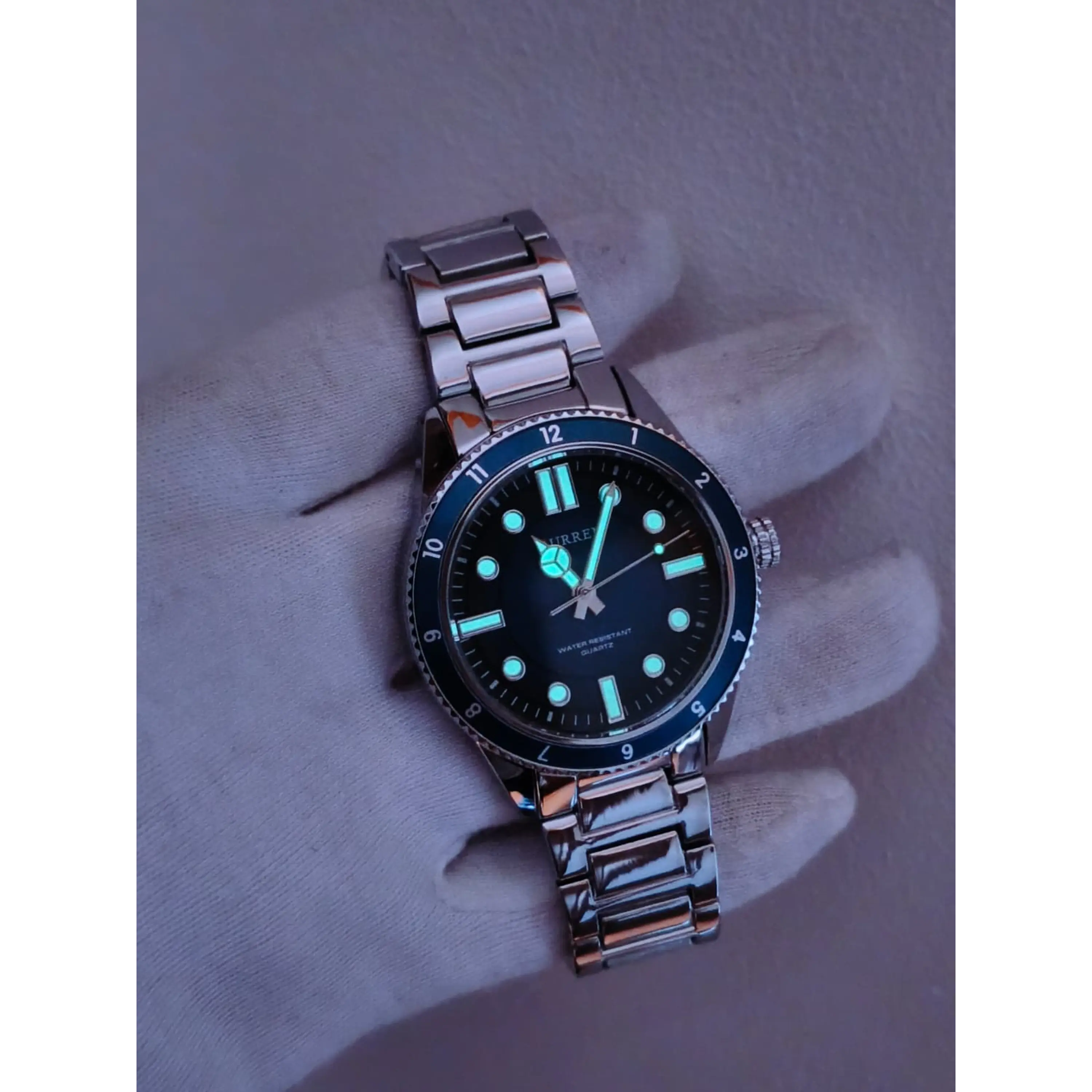 Relógio Quartz Masculino em Aço Inóxidável - Curren Marine 11
