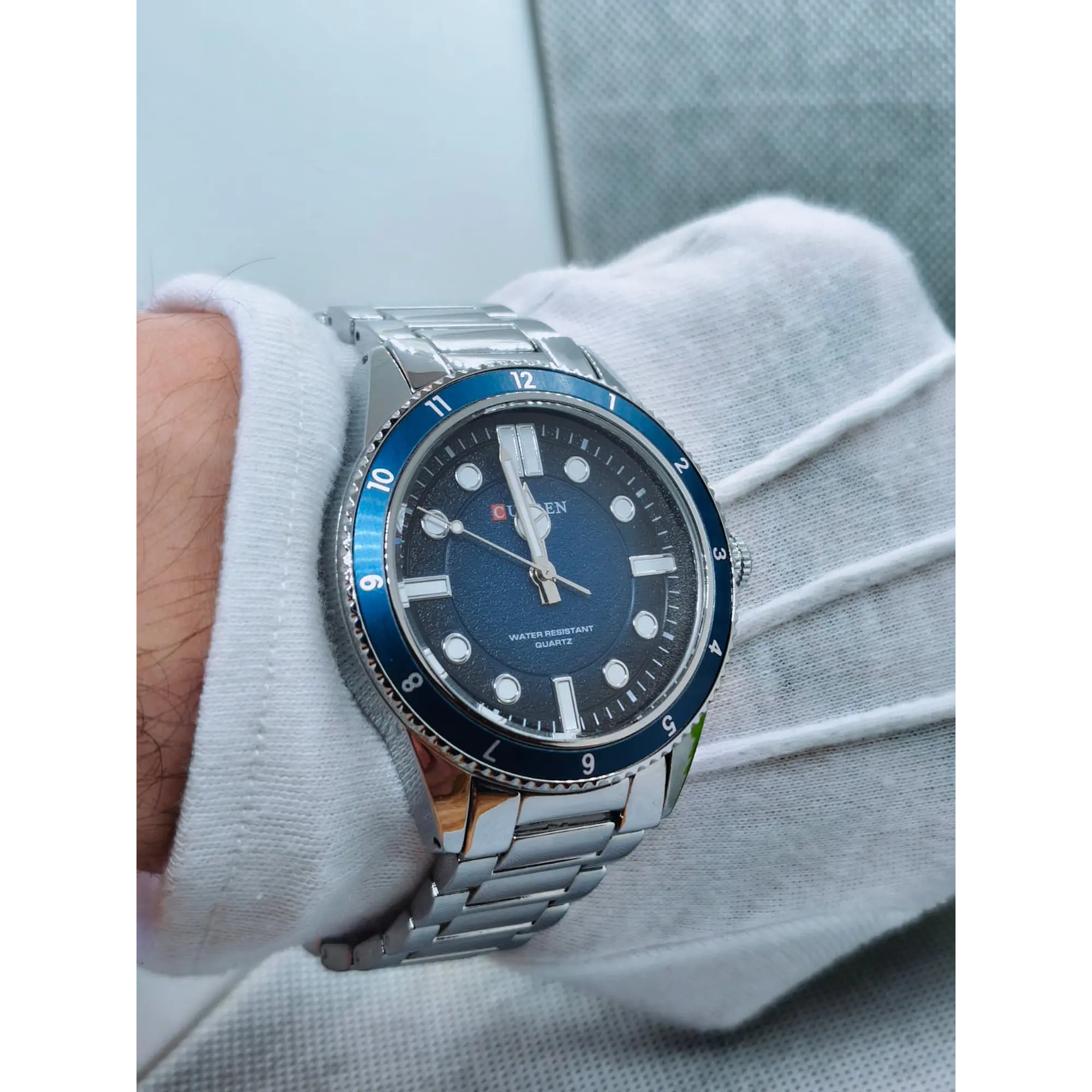 Relógio Quartz Masculino em Aço Inóxidável - Curren Marine 4