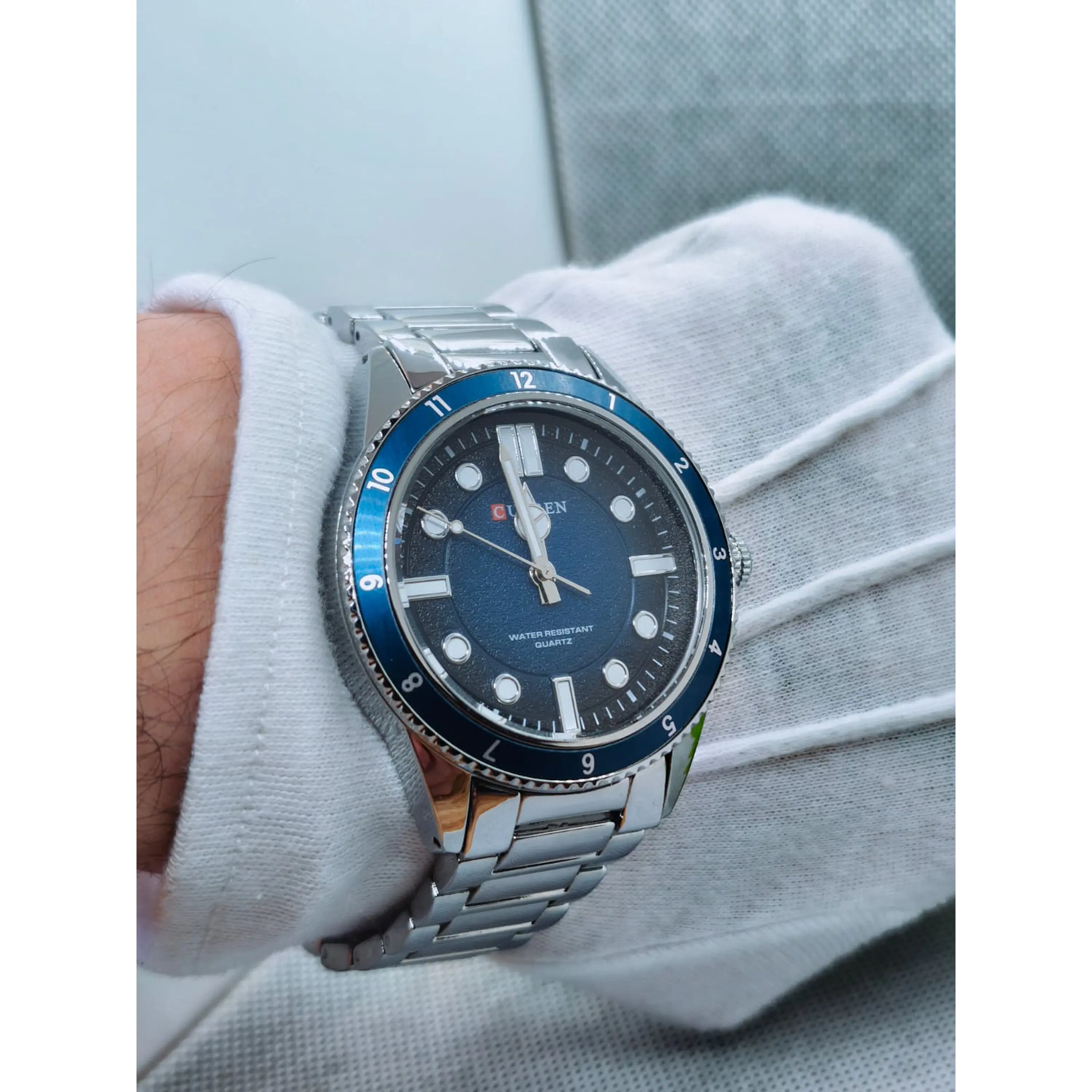 Relógio Quartz Masculino em Aço Inóxidável - Curren Marine 4