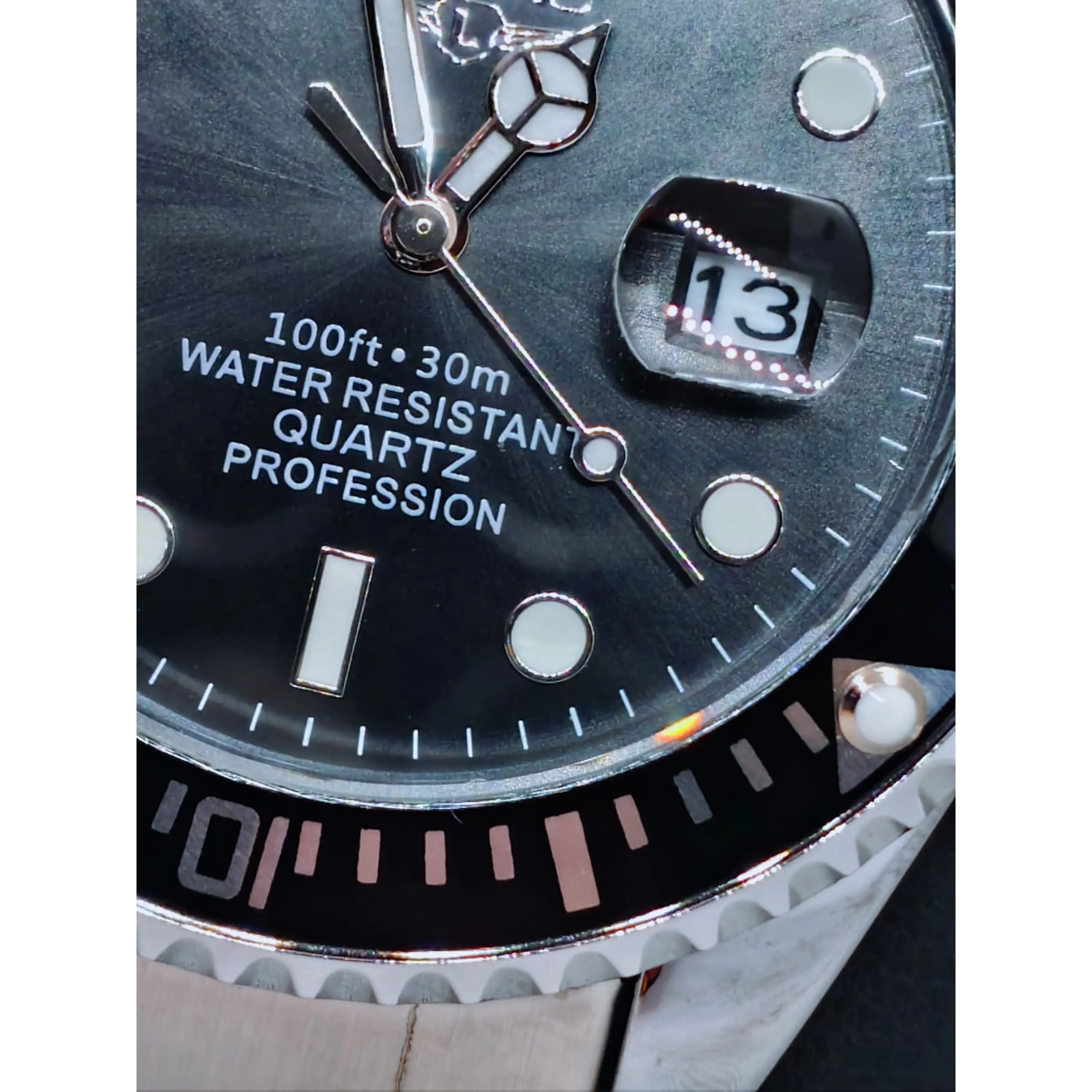 Relógio Quartz Masculino em Aço Inóxidável - Mergulhador 15