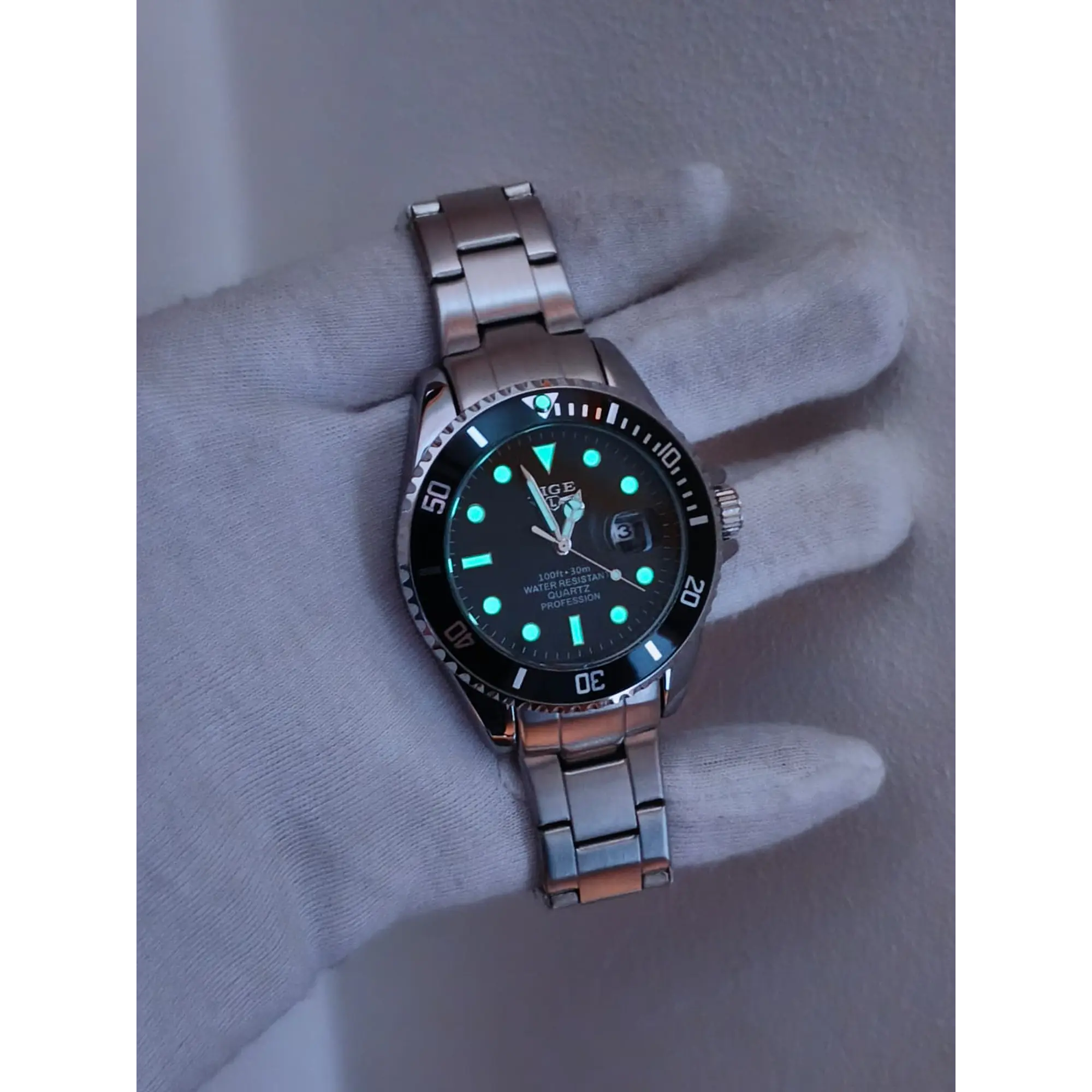 Relógio Quartz Masculino em Aço Inóxidável - Mergulhador 11