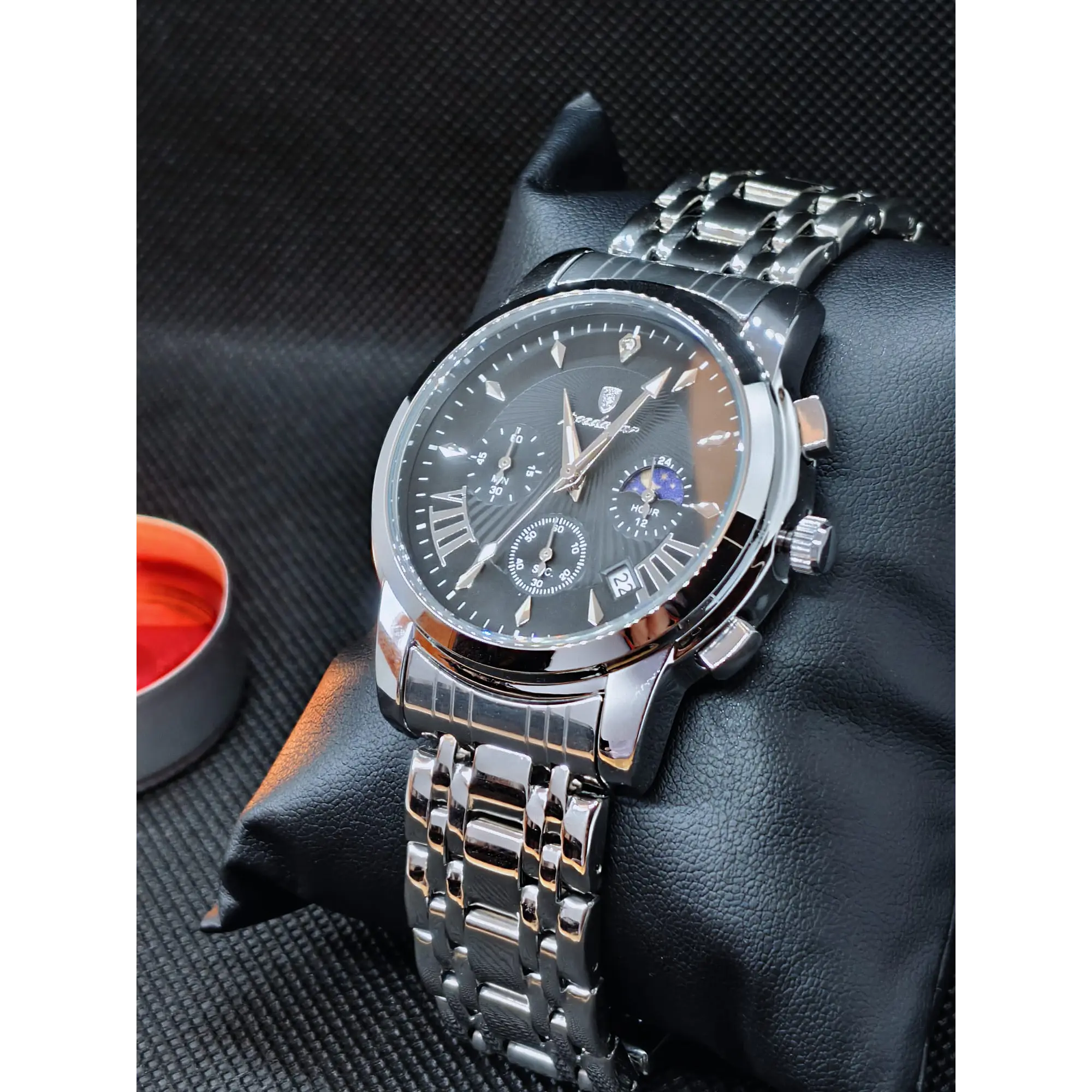 Relógio Quartz Masculino em Aço Inóxidável - Crystal Days  4