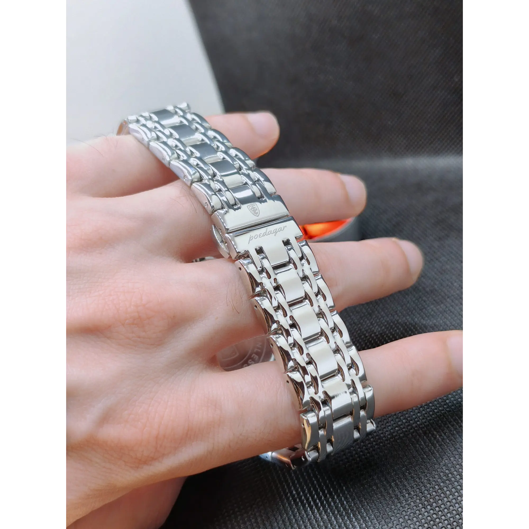 Relógio Quartz Masculino em Aço Inóxidável - Crystal Days  5