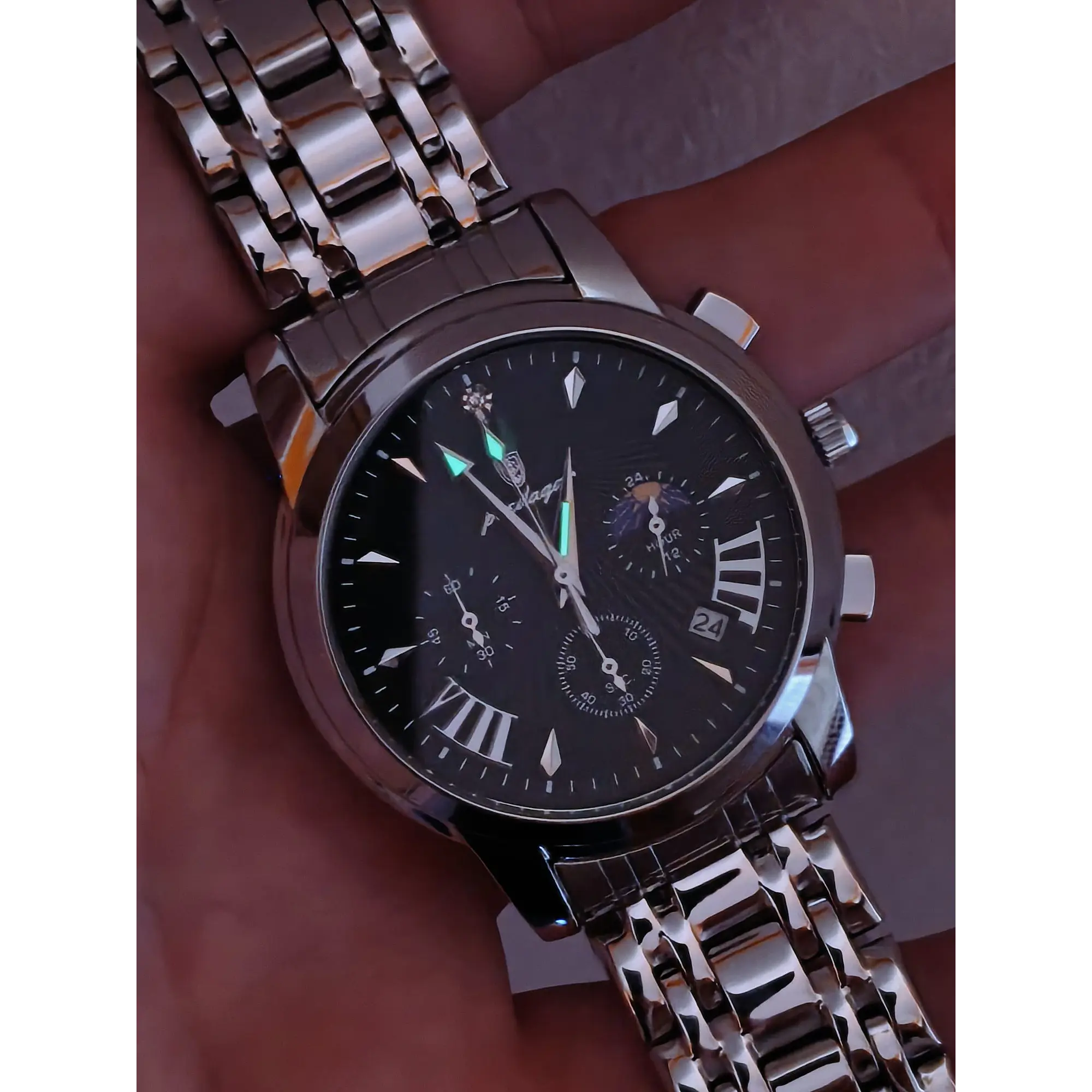 Relógio Quartz Masculino em Aço Inóxidável - Crystal Days  11
