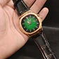 Relógio Quartz Masculino em Aço Inóxidável e Couro - Gold Green - Thumbnail 4