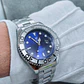 Relógio Quartz Masculino em Aço Inóxidável - Azul Prateado - Thumbnail 1