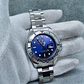 Relógio Quartz Masculino em Aço Inóxidável - Azul Prateado - Thumbnail 2