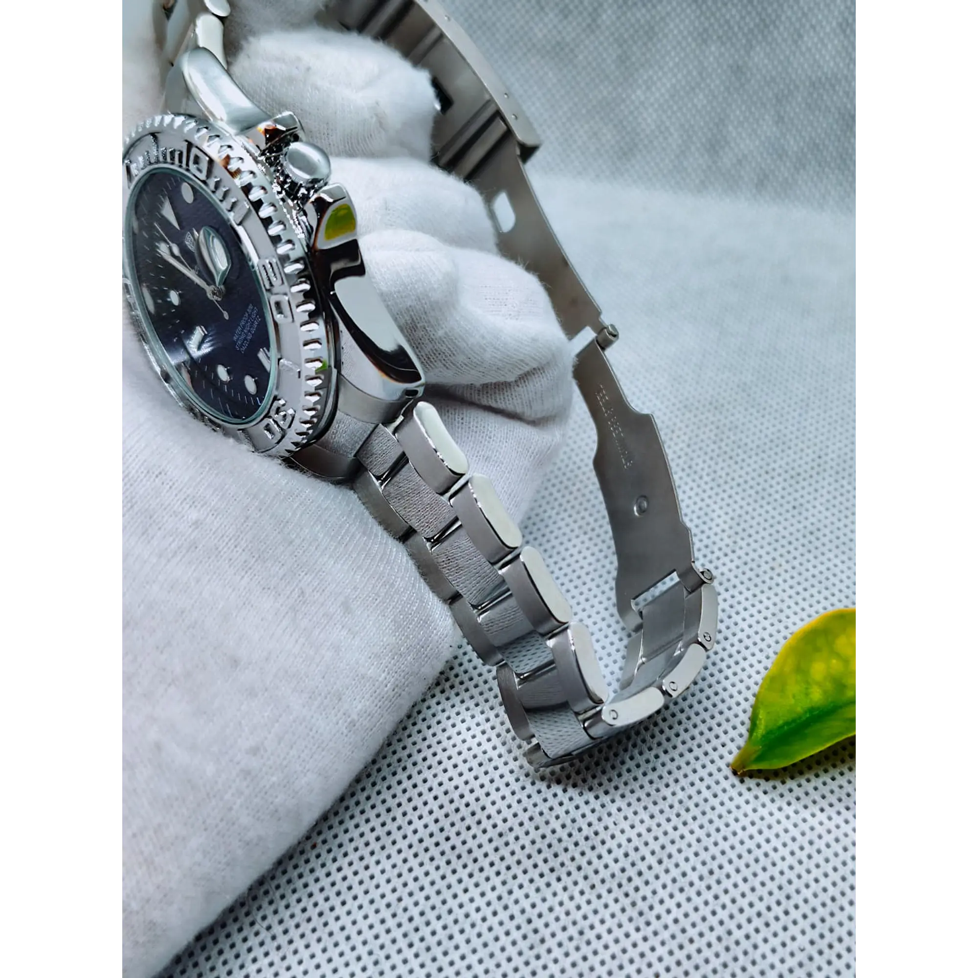 Relógio Quartz Masculino em Aço Inóxidável - Azul Prateado 5