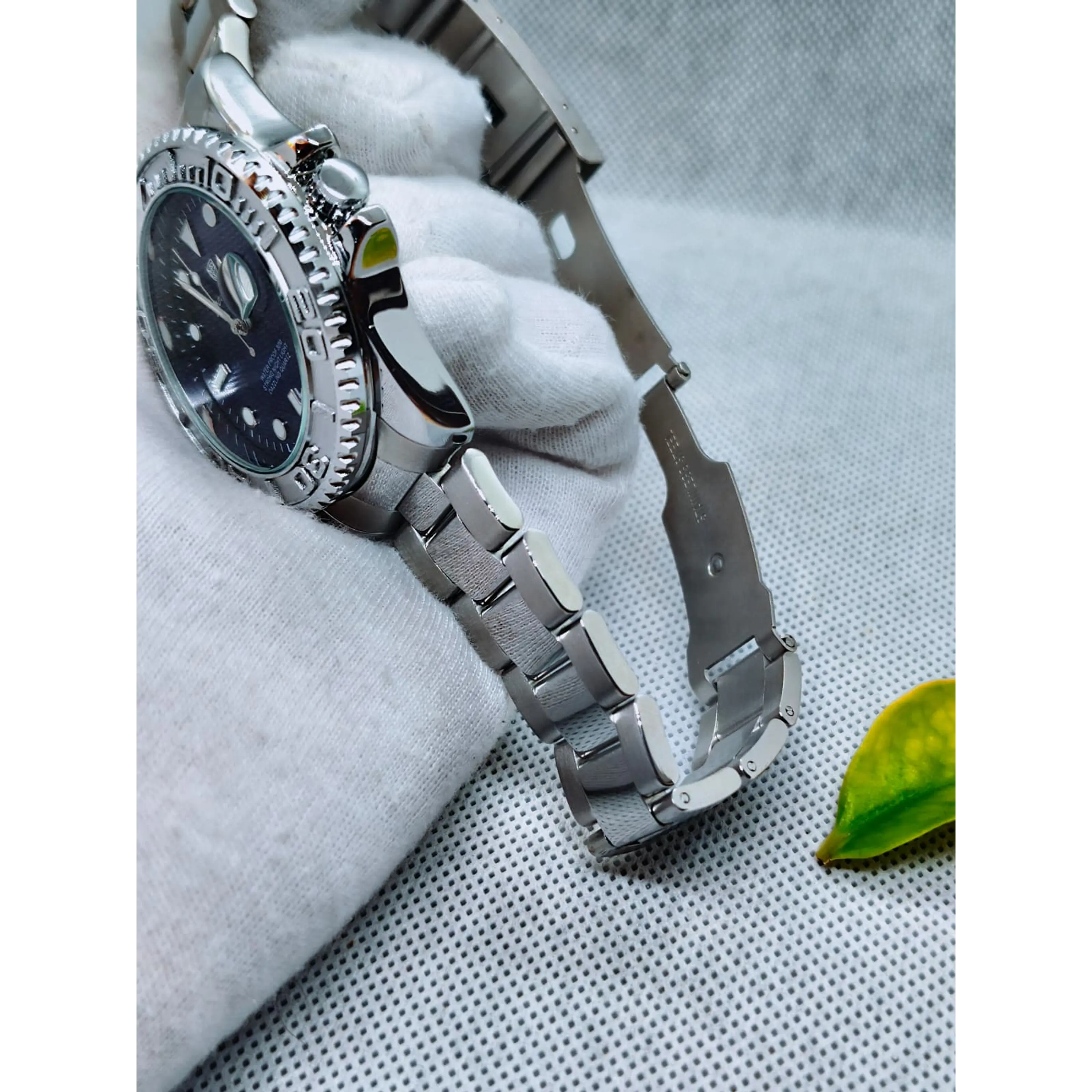 Relógio Quartz Masculino em Aço Inóxidável - Azul Prateado 5