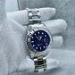 Relógio Quartz Masculino em Aço Inóxidável - Azul Prateado - Thumbnail 8