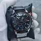 Men's Quartz Watch in Stainless Steel and Leather - Vintage Motard - thumbnail 3