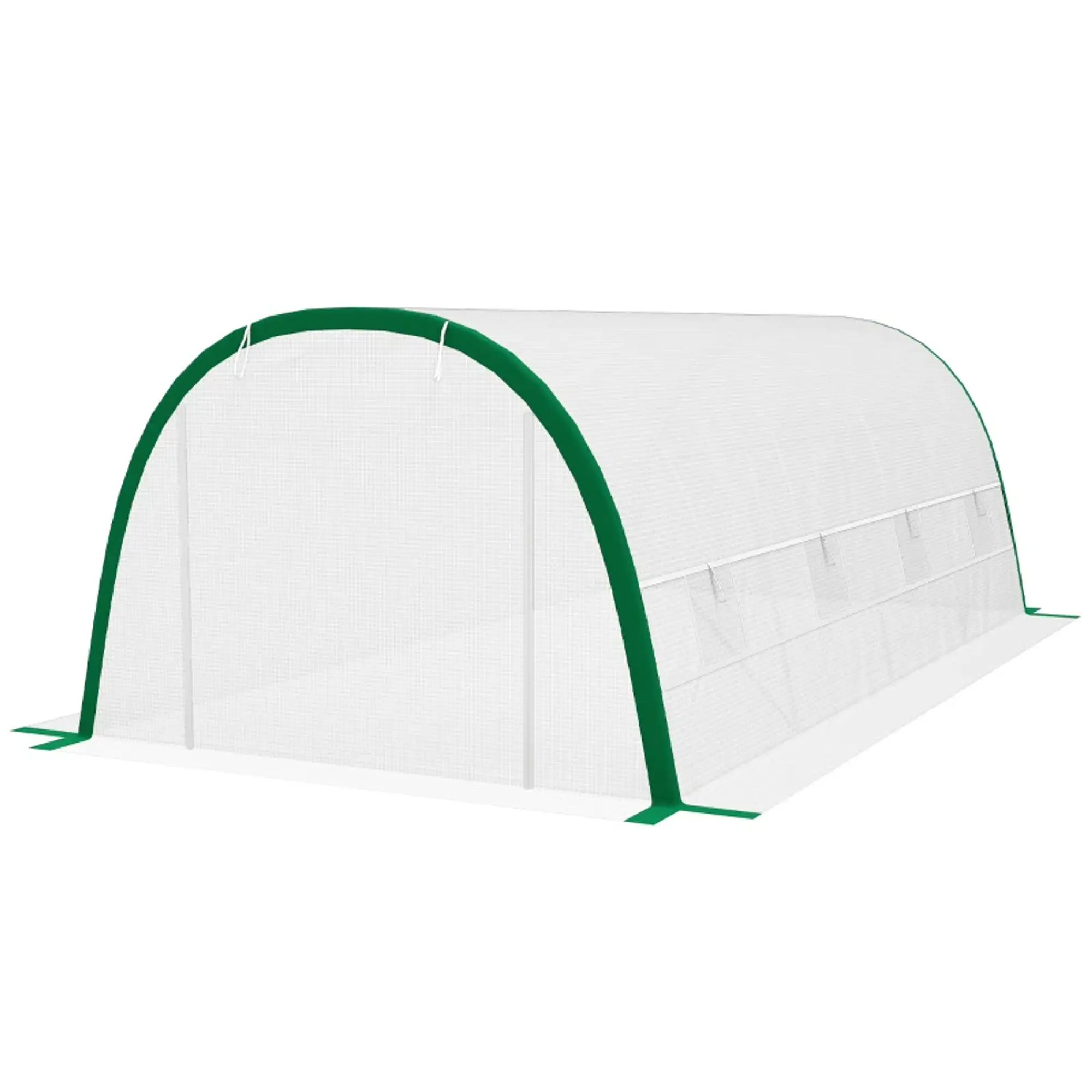 Estufa de Exterior 6x3x2 mPE 140g/m² Estrutura em Aço Branco 7
