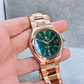 Relógio dourado e verde em aço inoxidável Sapphero - Excelente condição. - Thumbnail 4