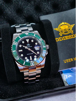 Relógio Diver Addiesdive Original - Green Black OP.