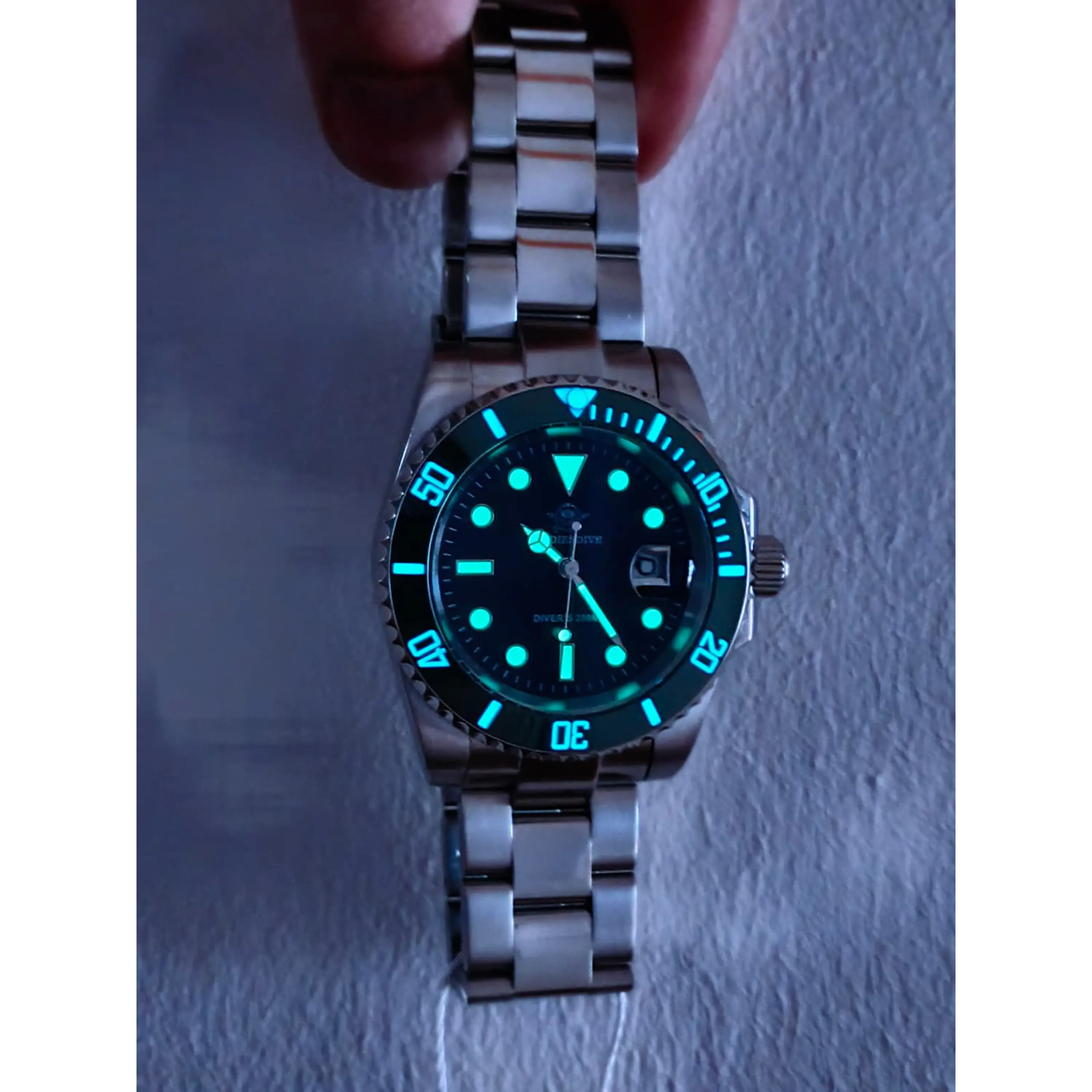 Relógio Diver Addiesdive Original - Green Black OP. 8