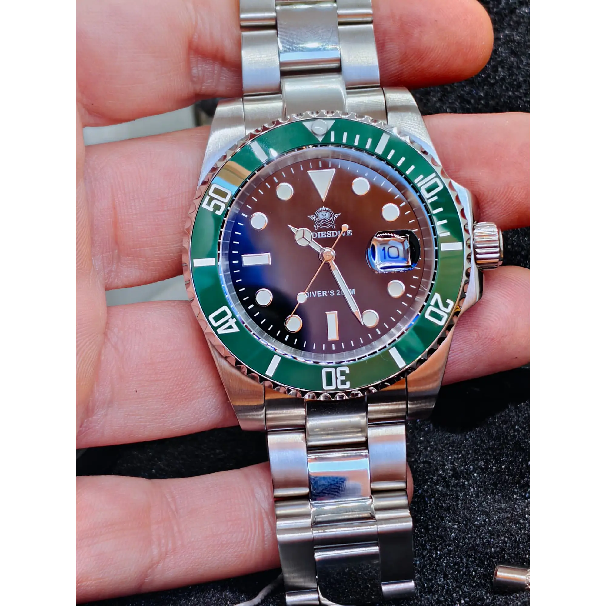 Relógio Diver Addiesdive Original - Green Black OP. 11