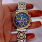 Relógio Cronómentro em aço inox Dourado e Prata, com Azul Marinho. - Thumbnail 12