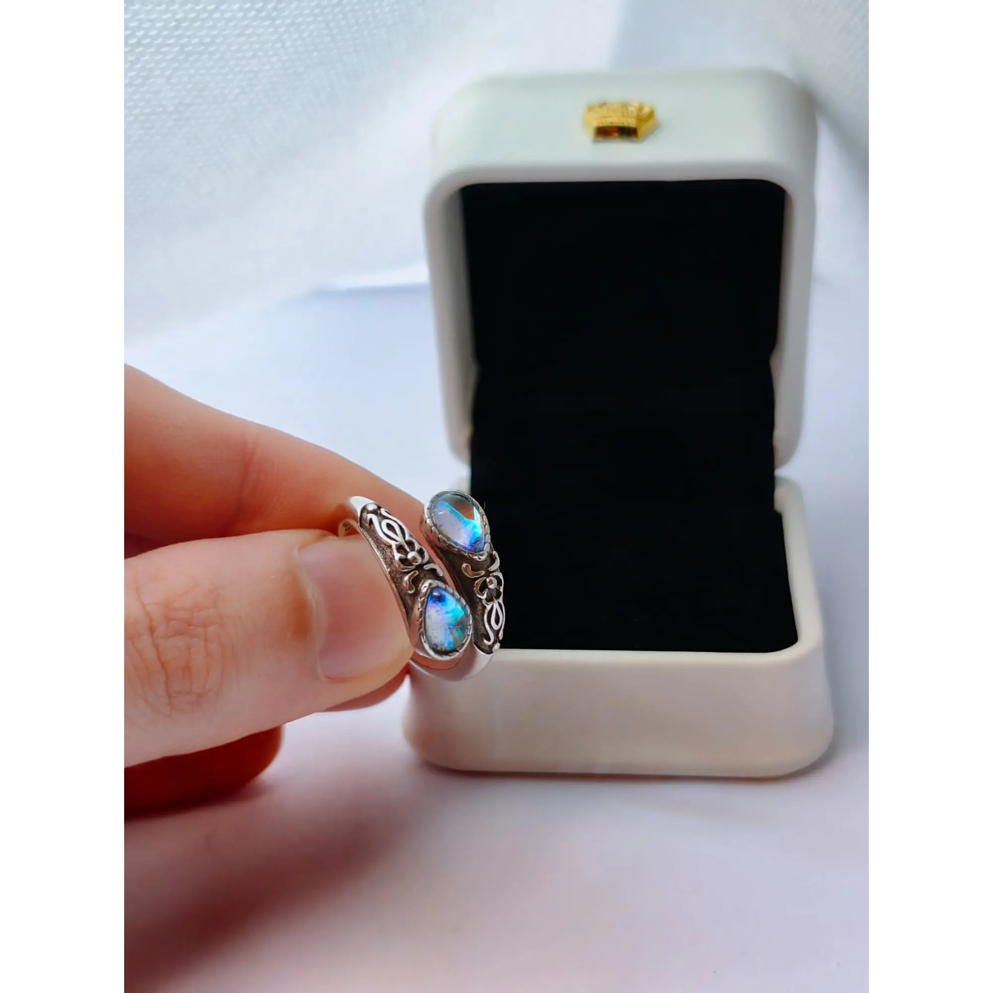 Anel Redimensionável Silver Stellar Galaxy 5